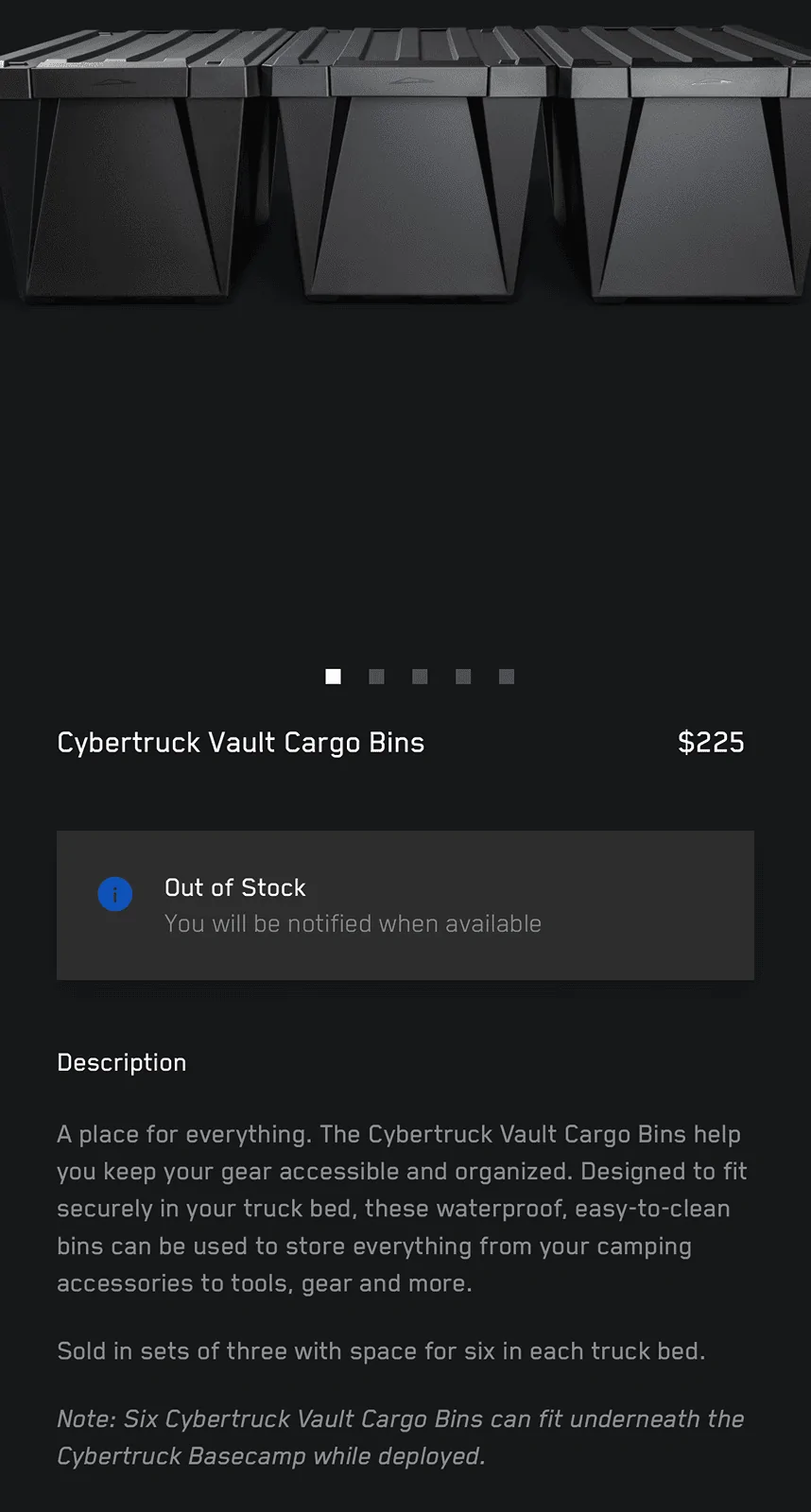 Tesla Cybertruck Cybertruck Vault Cargo Bins Back in Stock! 1715293241691-75