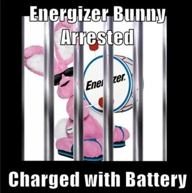 Tesla Cybertruck PowerShare thoughts.... better with Power wall 3. funny-puns-energizer-bunny-arrested
