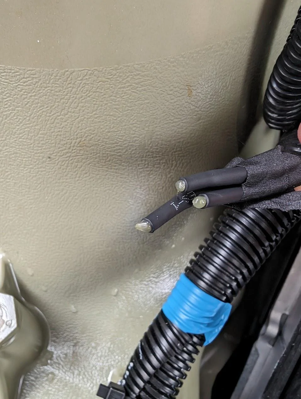 Tesla Cybertruck Hardwired fridge in frunk oem wires