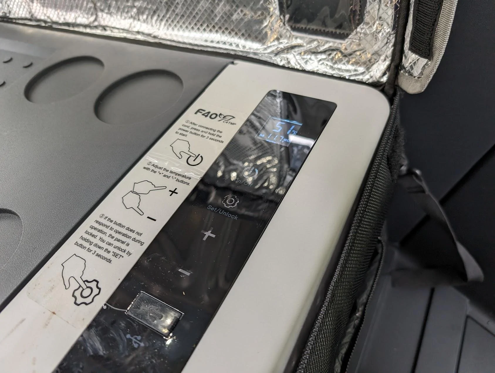 Tesla Cybertruck Hardwired fridge in frunk fridge-working