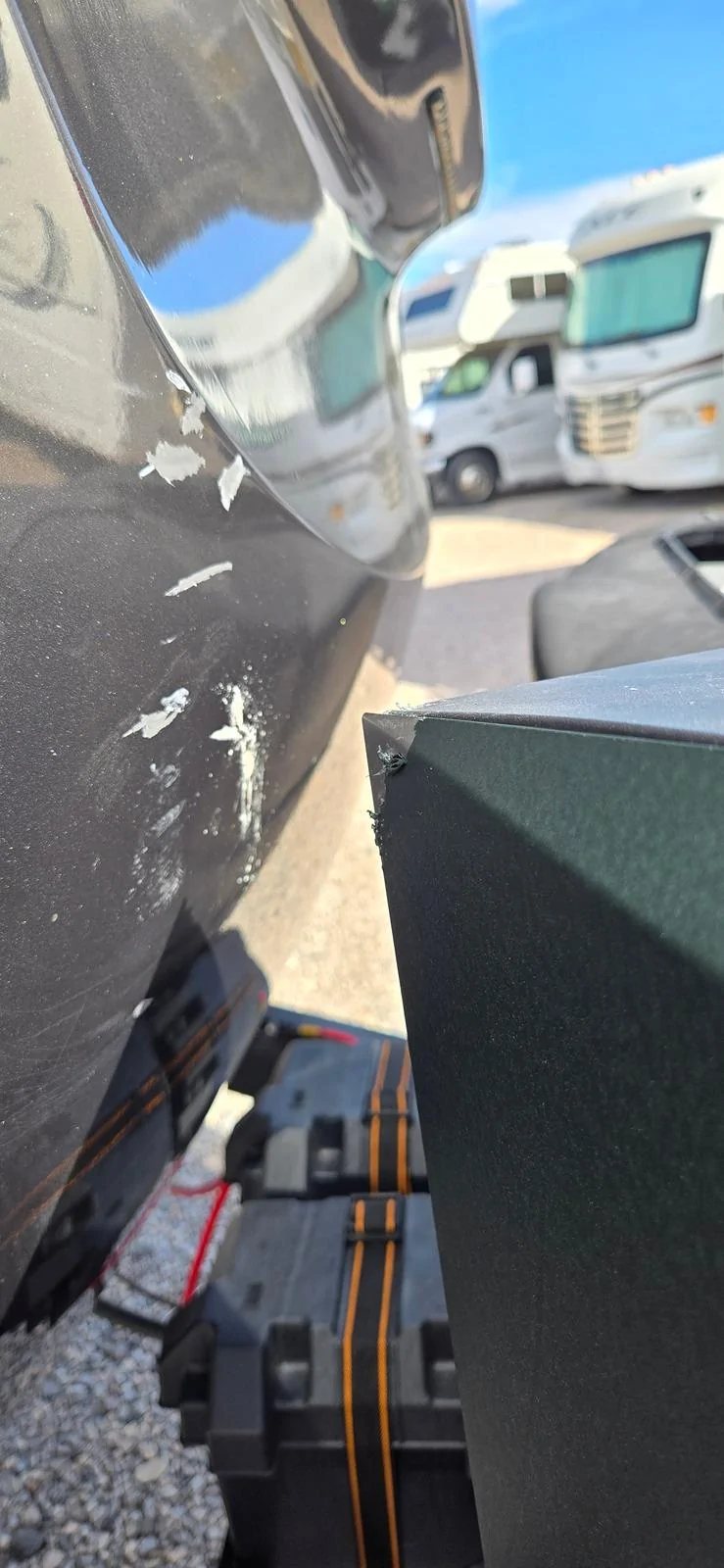 Tesla Cybertruck Got my first ding. :( 20240510_161115