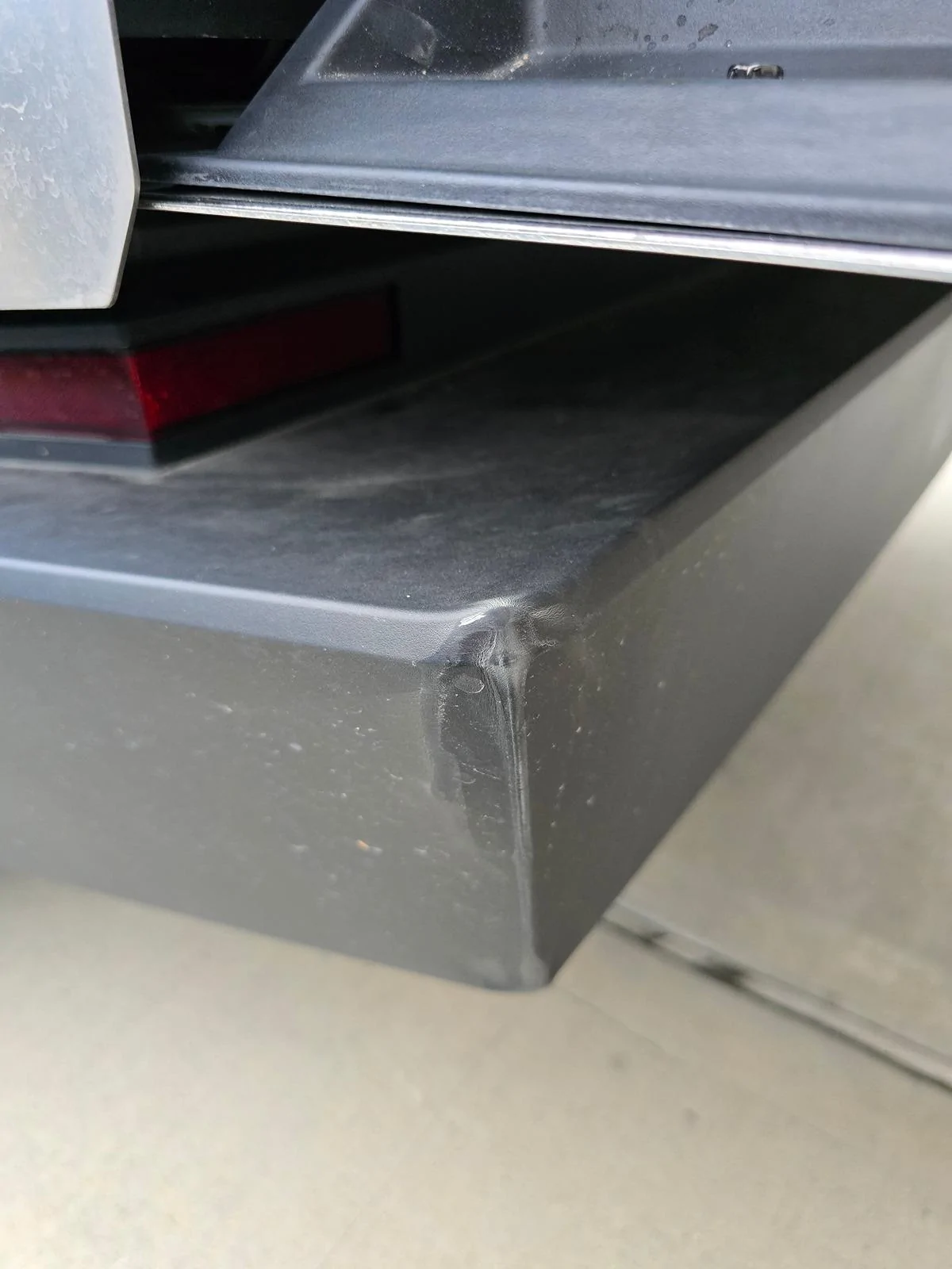 Tesla Cybertruck Accident damage -- plastic bumper replacement / repair cost 20240511_185243
