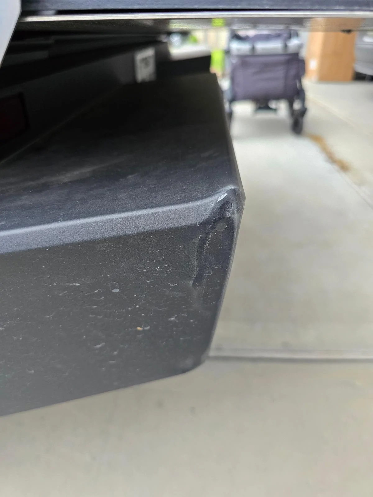 Tesla Cybertruck Accident damage -- plastic bumper replacement / repair cost 20240511_185248