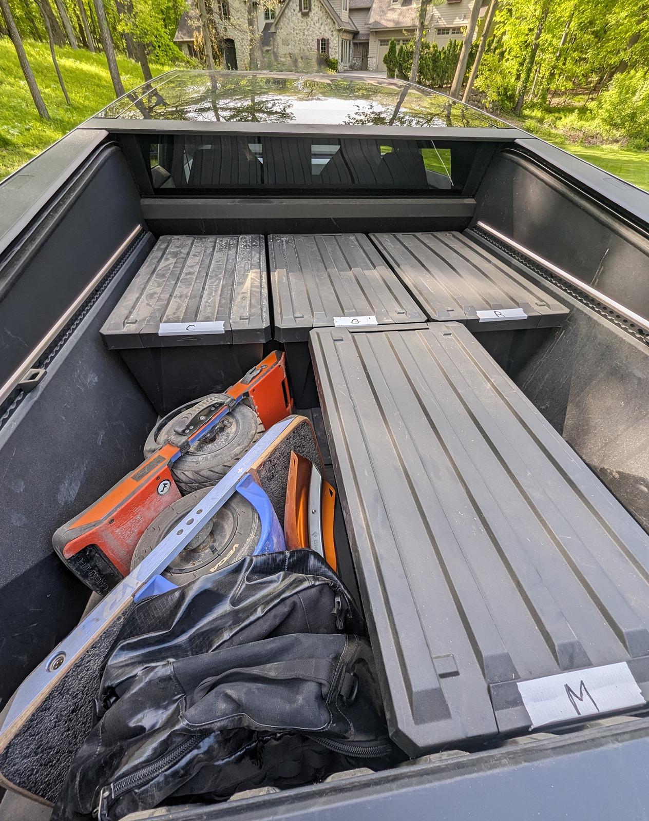 Tesla Cybertruck CyberBins…Vault Cargo Bins. PXL_20240512_210615024~2
