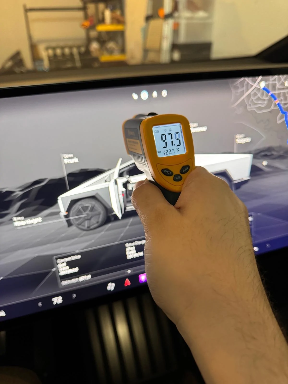 Tesla Cybertruck Screen Unusually Hot in Certain Areas? IMG_5412
