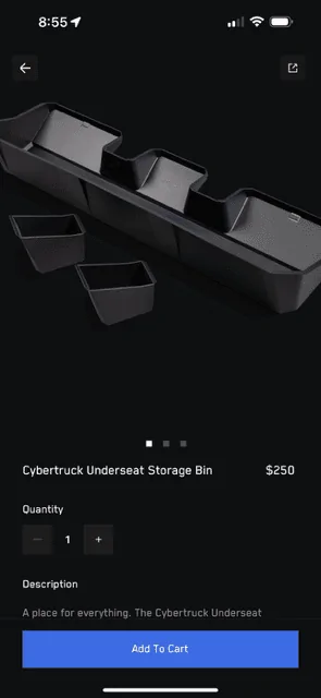 Tesla Cybertruck (OOS Already) Underseat Storage Bin Back In Stock! IMG_2915