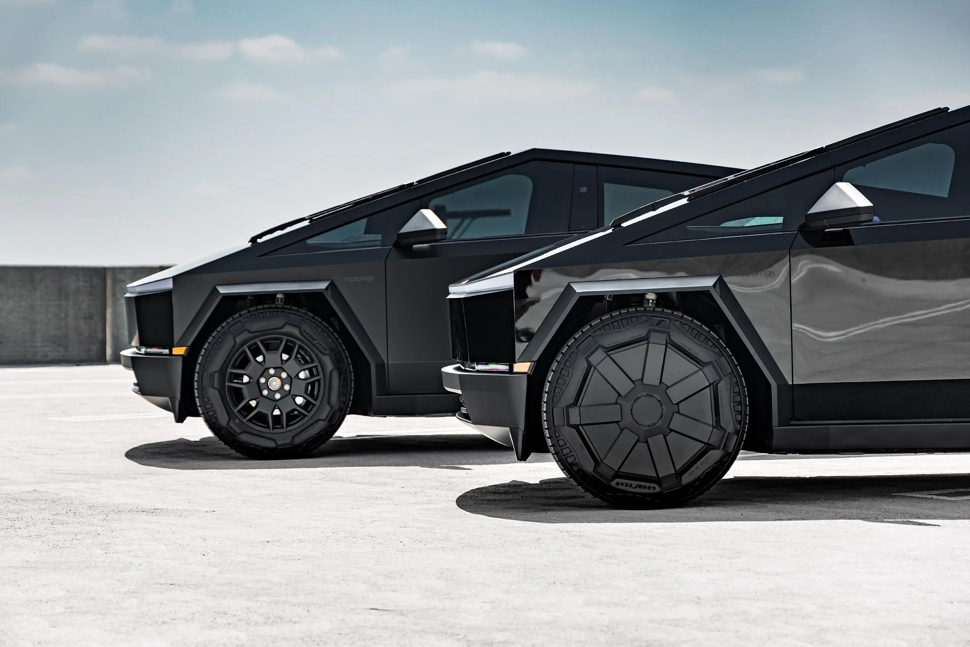 Unplugged Performance Matte Black vs Gloss Black Cybertruck Wrap 10.jpg