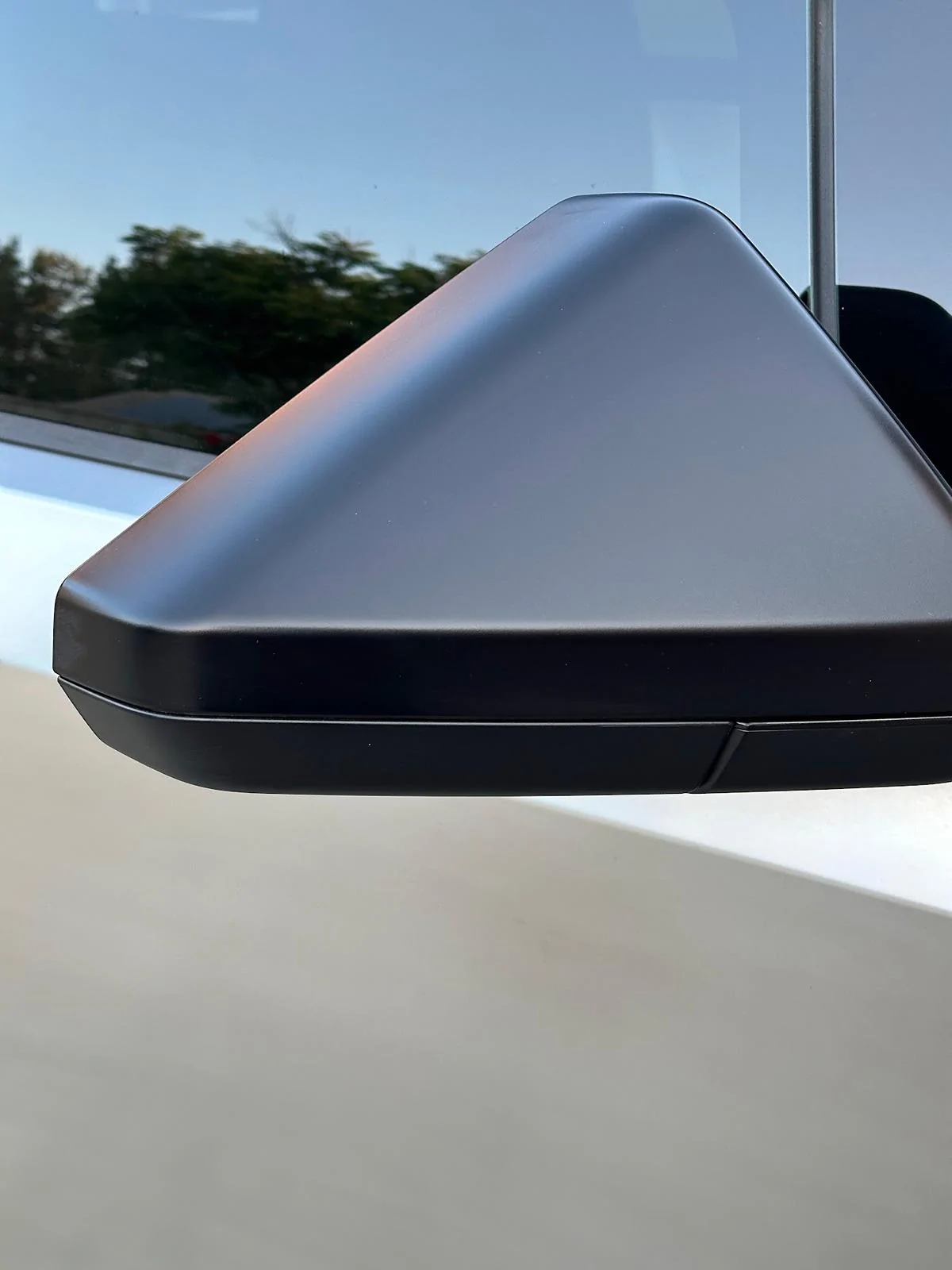 Tesla Cybertruck Side mirror scratched by the bushes from off-roading IMG_2995