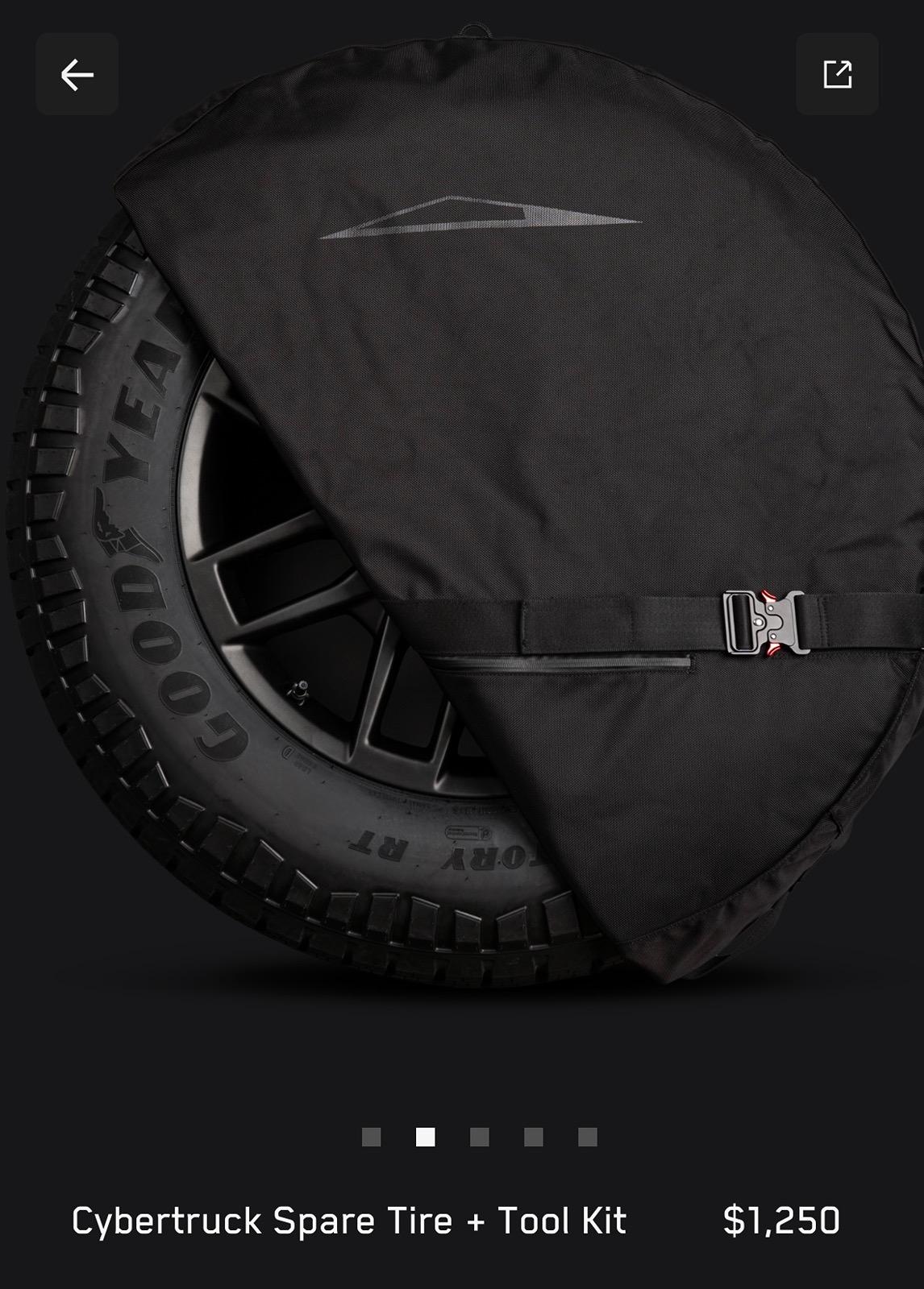 Tesla Cybertruck Cybertruck Spare Tire + Change Tool Kit Available Now in Official Tesla Shop IMG_1954