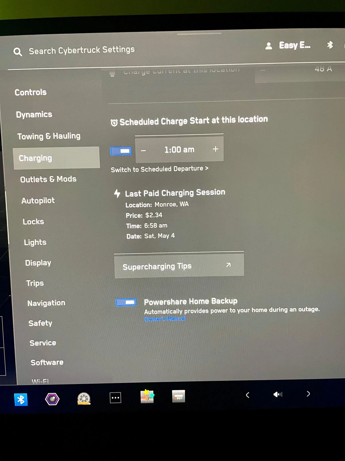 Tesla Cybertruck Powershare Beta pushed to my account (on  2024.14.6) IMG_2062
