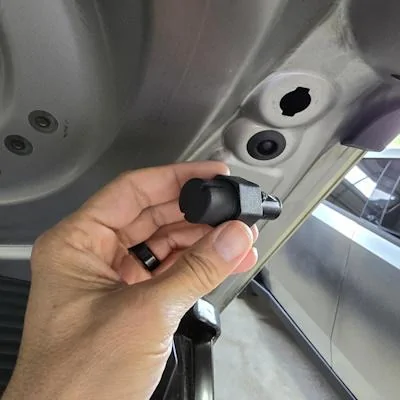 Tesla Cybertruck Adjustable bump stop fell out - Frunk Lid 20240516_091714-small