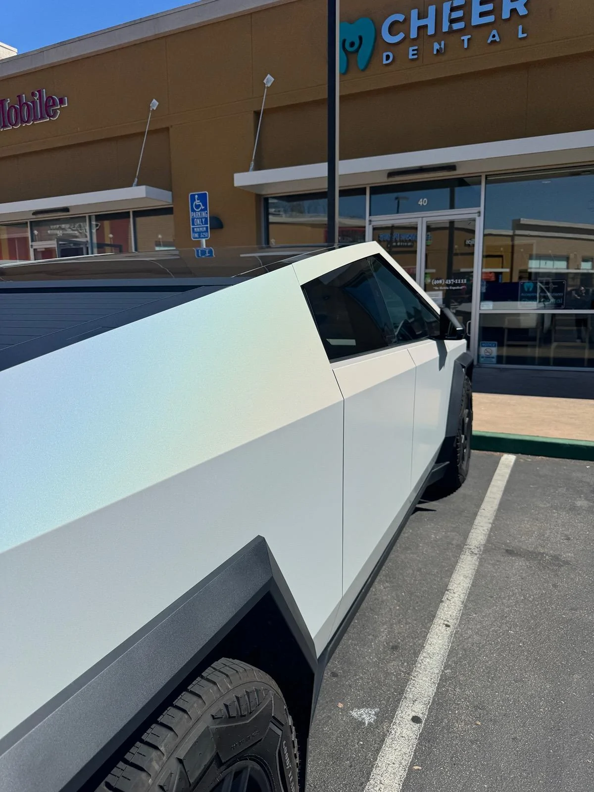 Tesla Cybertruck Wrapped with 3M 2080 Satin Flip Ghost Pearl Vinyl Wrap | SP280 IMG_1217