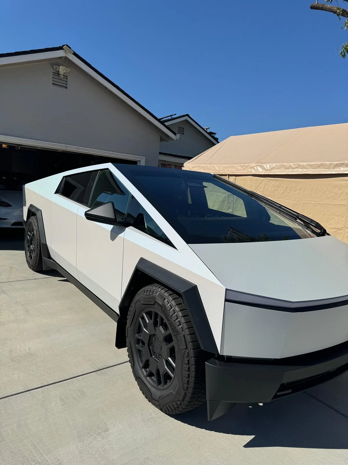 Tesla Cybertruck Wrapped with 3M 2080 Satin Flip Ghost Pearl Vinyl Wrap | SP280 IMG_1223