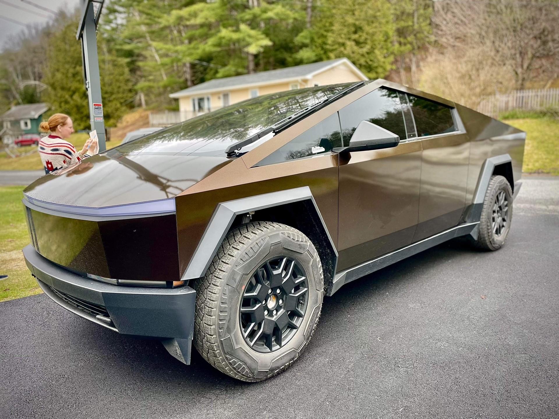 Tesla Cybertruck Meet ZombieZilla Cybertruck!! KPMF Copper Black Starlight Wrap + 20% Tint CyberTruck6