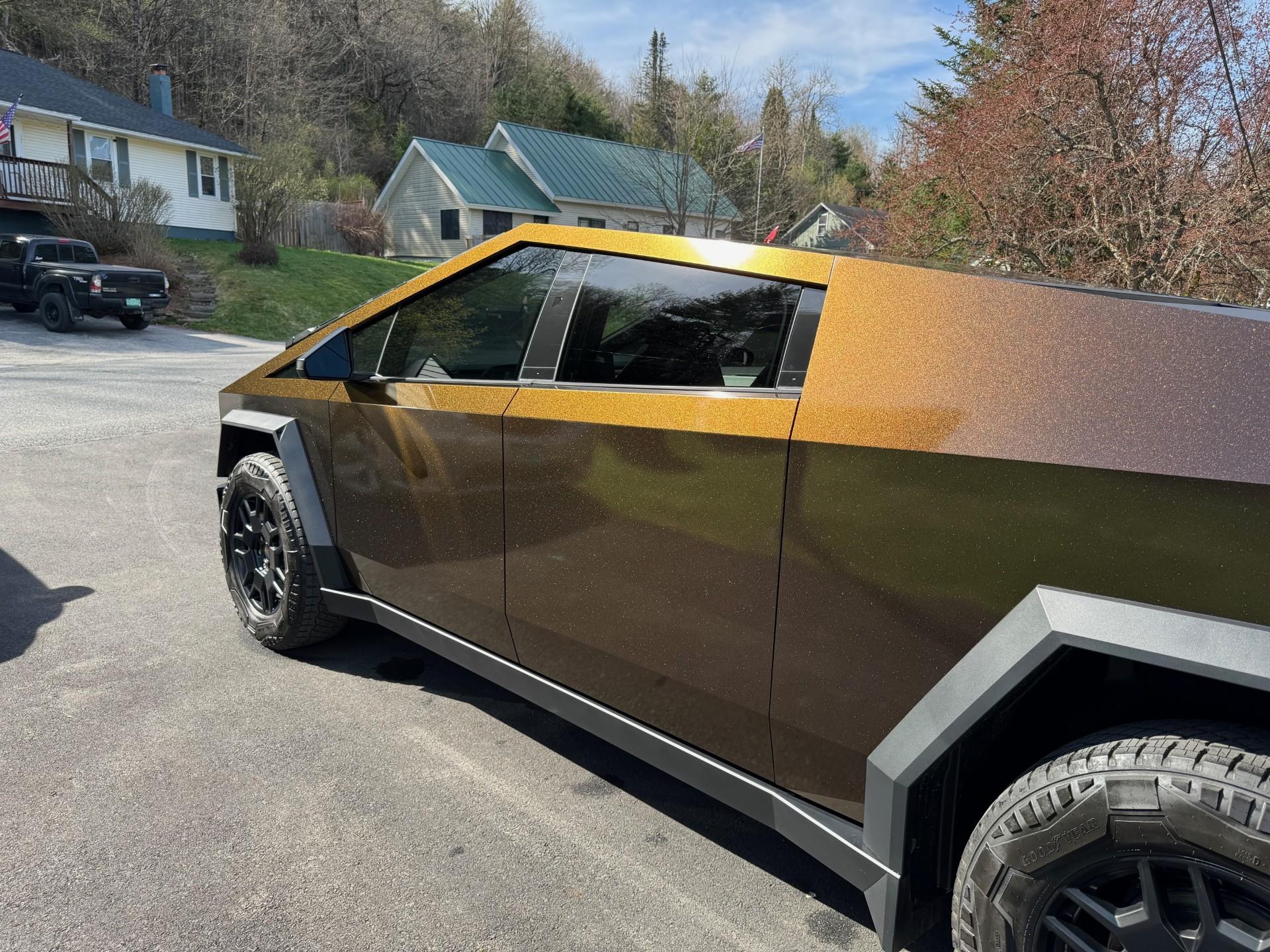 Tesla Cybertruck Meet ZombieZilla Cybertruck!! KPMF Copper Black Starlight Wrap + 20% Tint CyberTruck11
