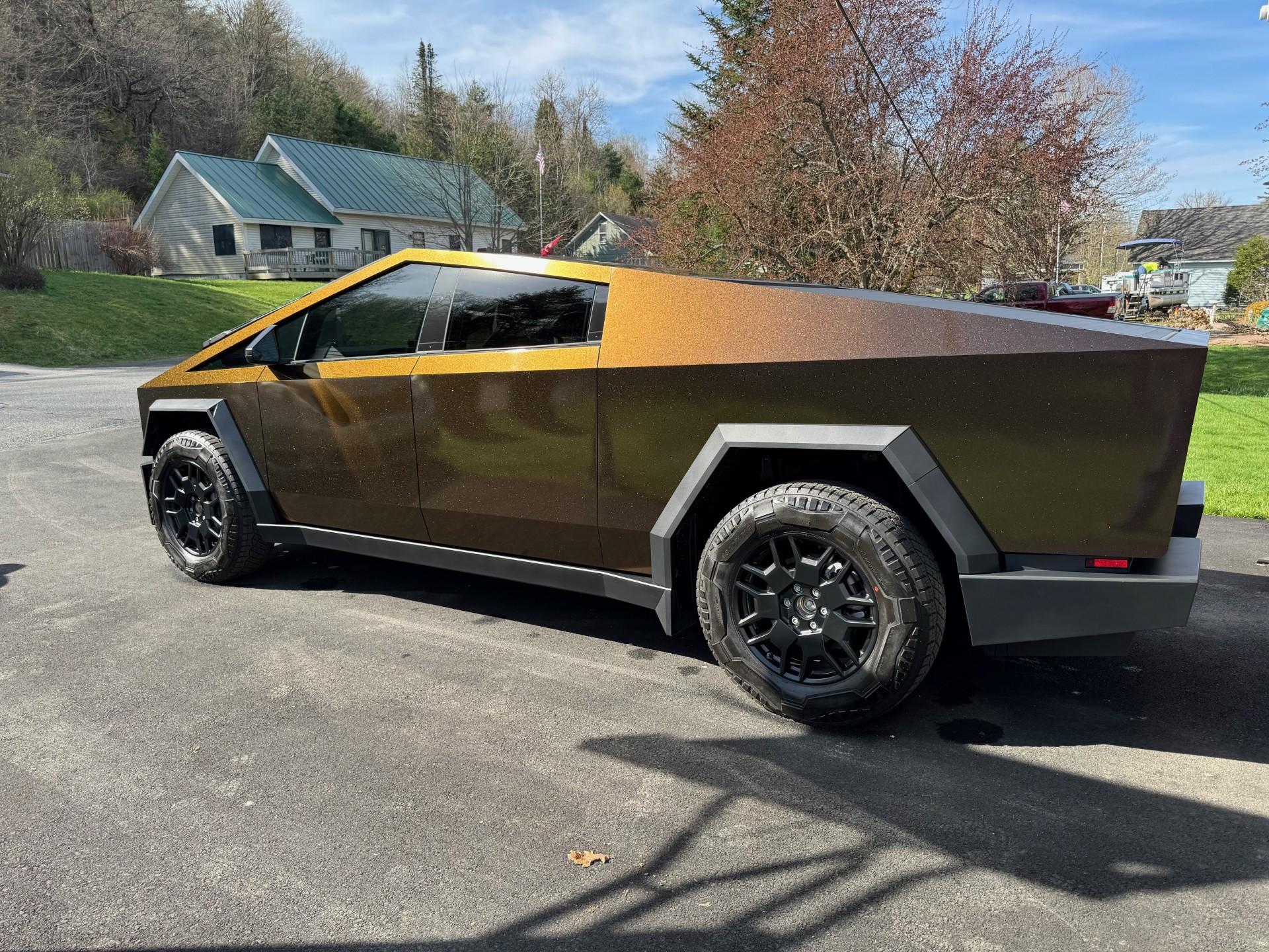 Tesla Cybertruck Meet ZombieZilla Cybertruck!! KPMF Copper Black Starlight Wrap + 20% Tint CyberTruck13
