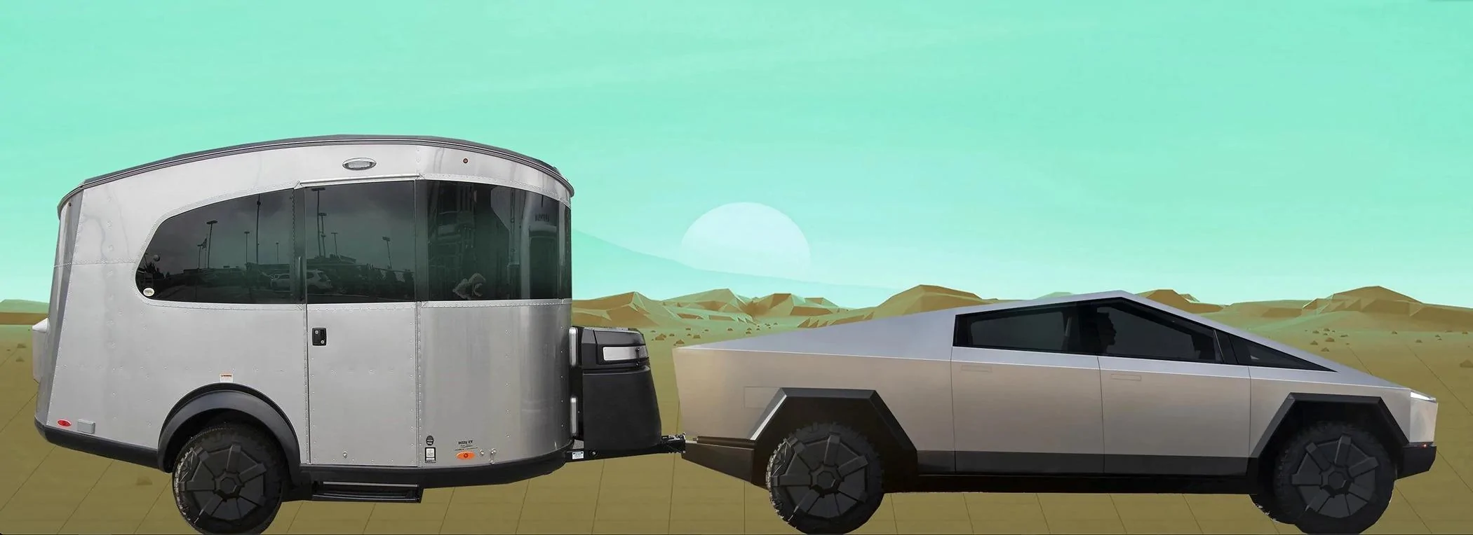 Tesla Cybertruck CyberTrailer solar powered self-sustaining RV trailer inspired by Cybertruck design 346074180_265030025901084_4918678872700092450_n