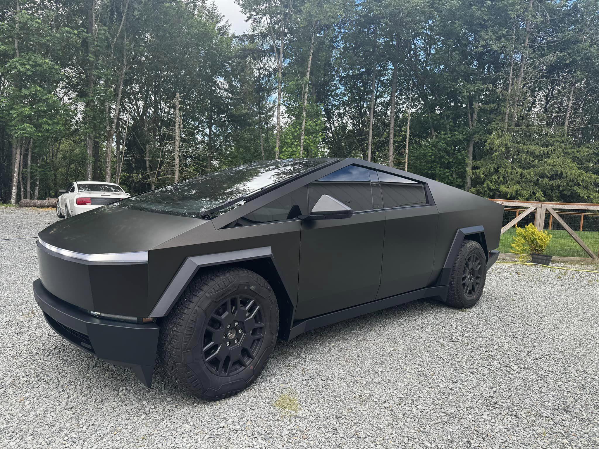 Tesla Cybertruck 3M 2080 Satin Gold Dust Black Vinyl Wrap Cybertruck 3M Satin Gold Dust Black Vinyl Wrap Cybertruck 3