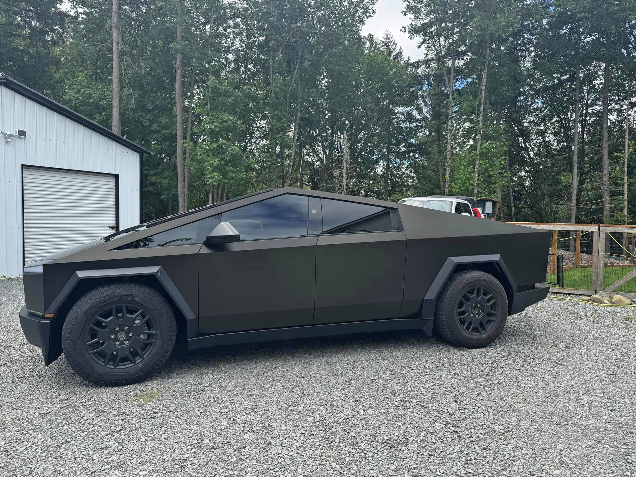 Tesla Cybertruck 3M 2080 Satin Gold Dust Black Vinyl Wrap Cybertruck 3M Satin Gold Dust Black Vinyl Wrap Cybertruck 1