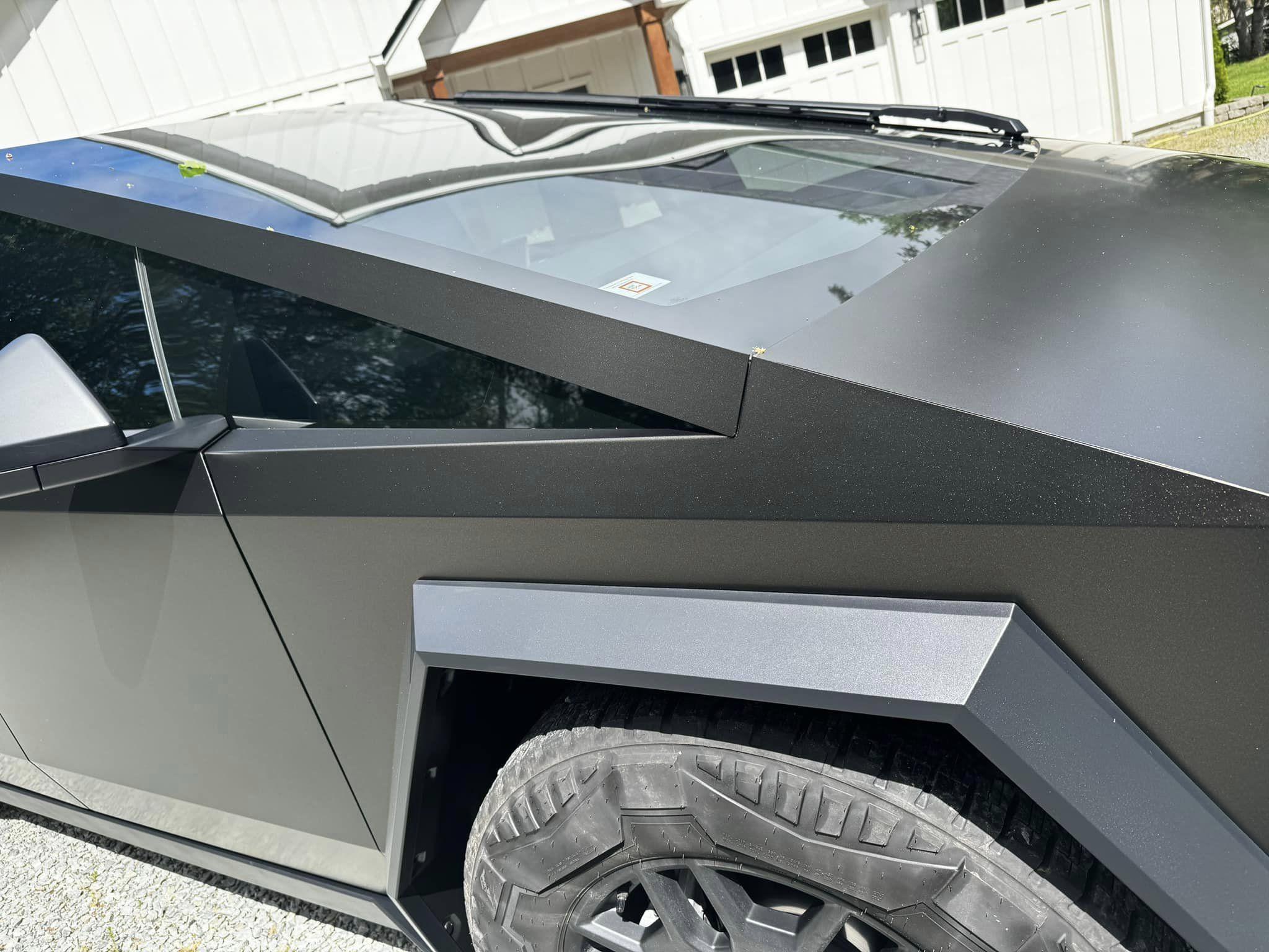 Tesla Cybertruck 3M 2080 Satin Gold Dust Black Vinyl Wrap Cybertruck 3M Satin Gold Dust Black Vinyl Wrap Cybertruck 5