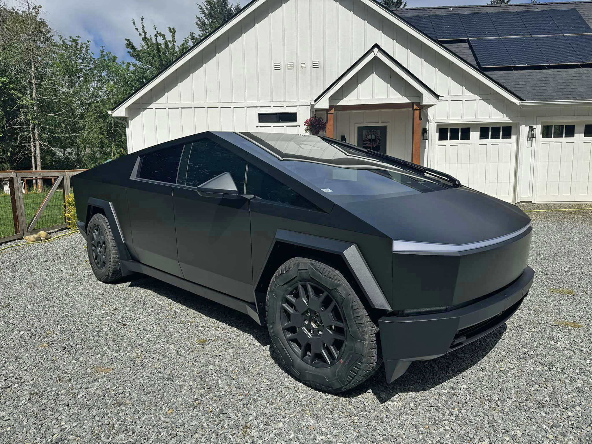Tesla Cybertruck 3M 2080 Satin Gold Dust Black Vinyl Wrap Cybertruck 3M Satin Gold Dust Black Vinyl Wrap Cybertruck 2