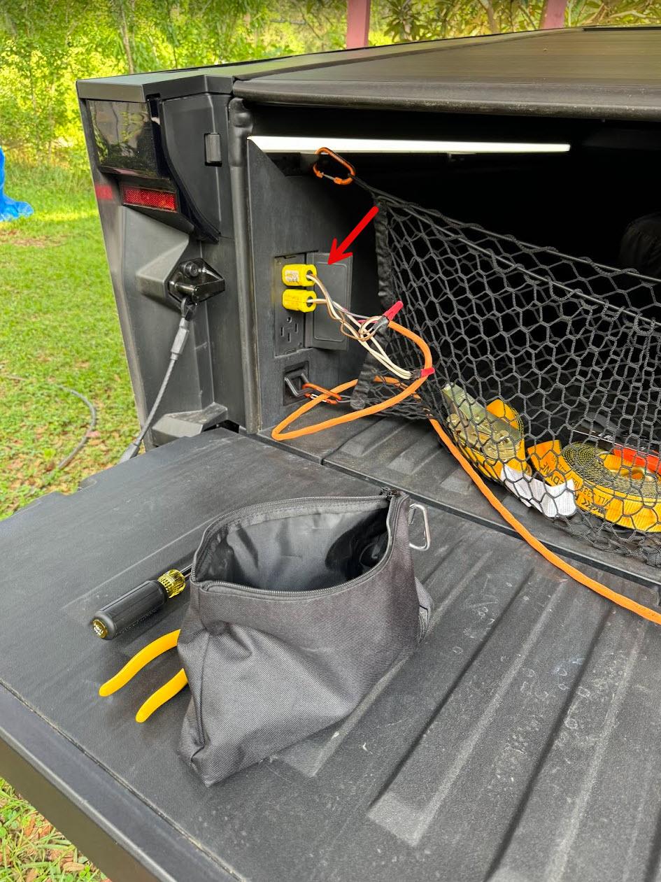 Tesla Cybertruck Cybertruck replaced portable generator during power outage 120 Volt Outlets - May 10
