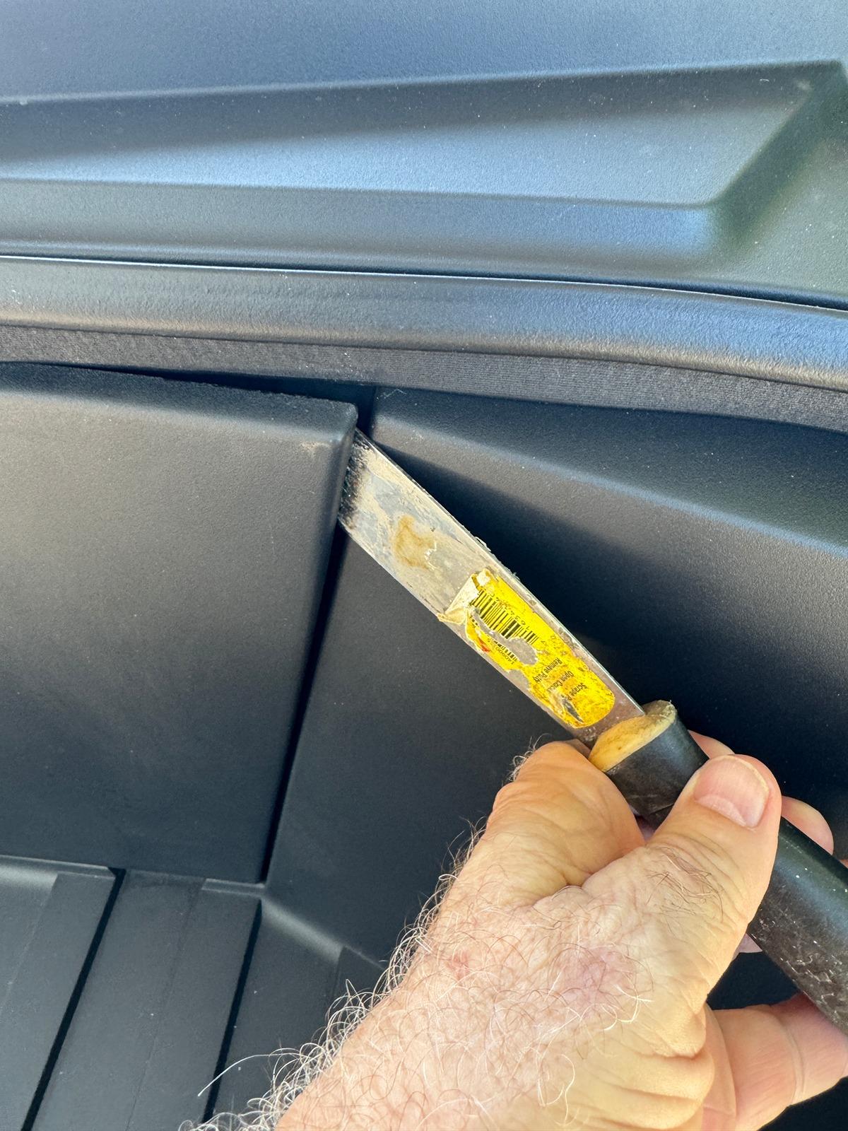 Tesla Cybertruck Frunk Hooks for Groceries, Bags and Other Things (3D Print File Inside) panel1.JPG