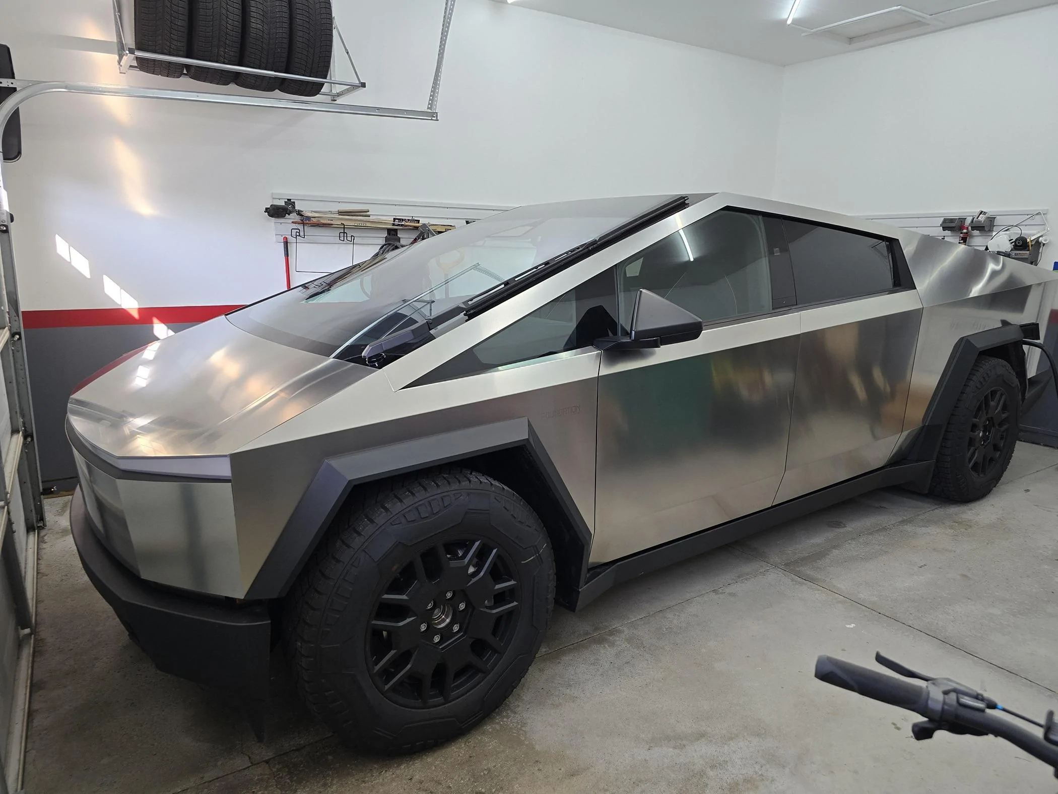 Tesla Cybertruck Michigan waiting room cyberbeast_garag