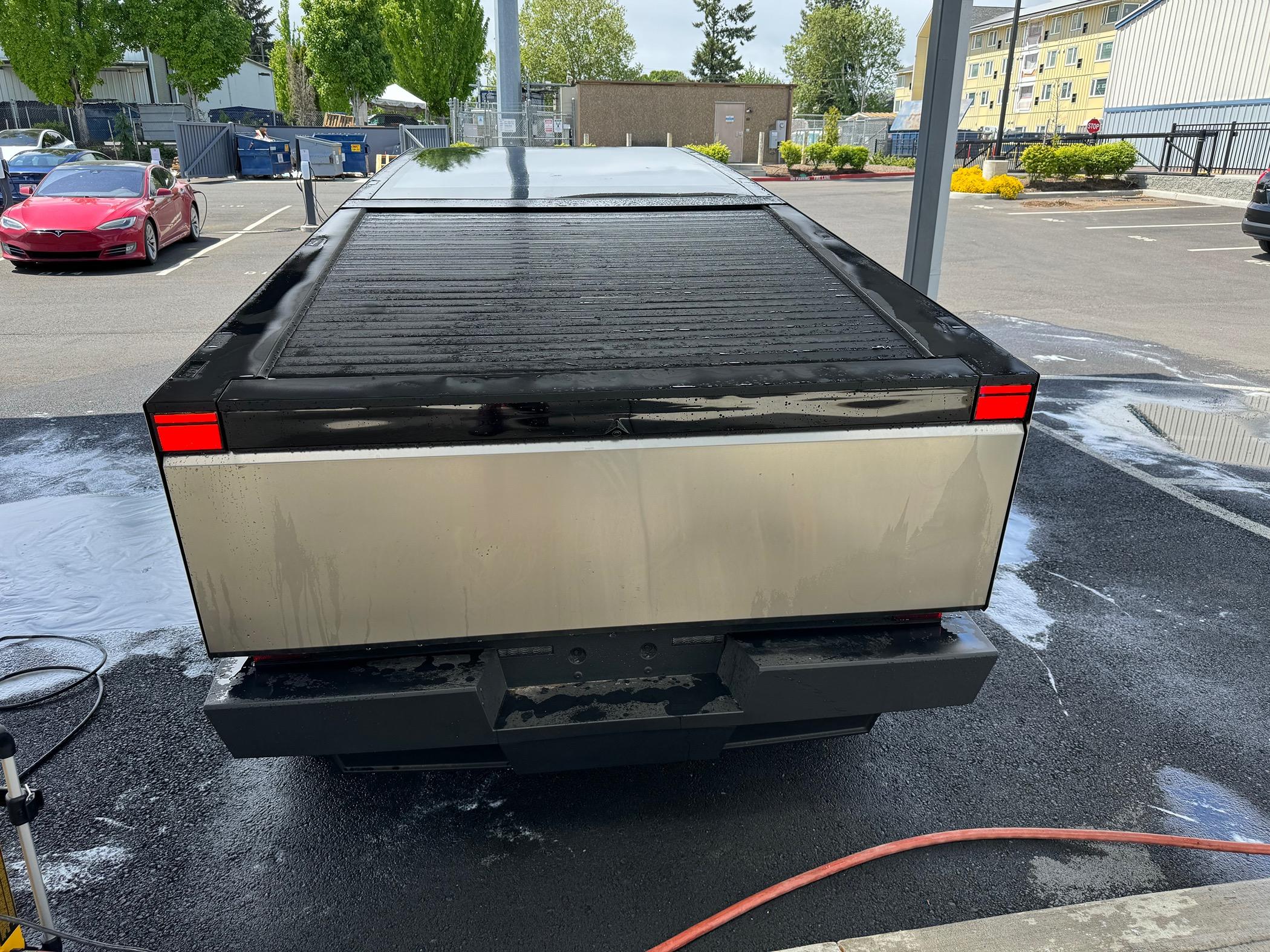 Tesla Cybertruck Sneak peek: Cyber Shield Cleaning & Protective Spray for Cybertruck Stainless Steel IMG_2586