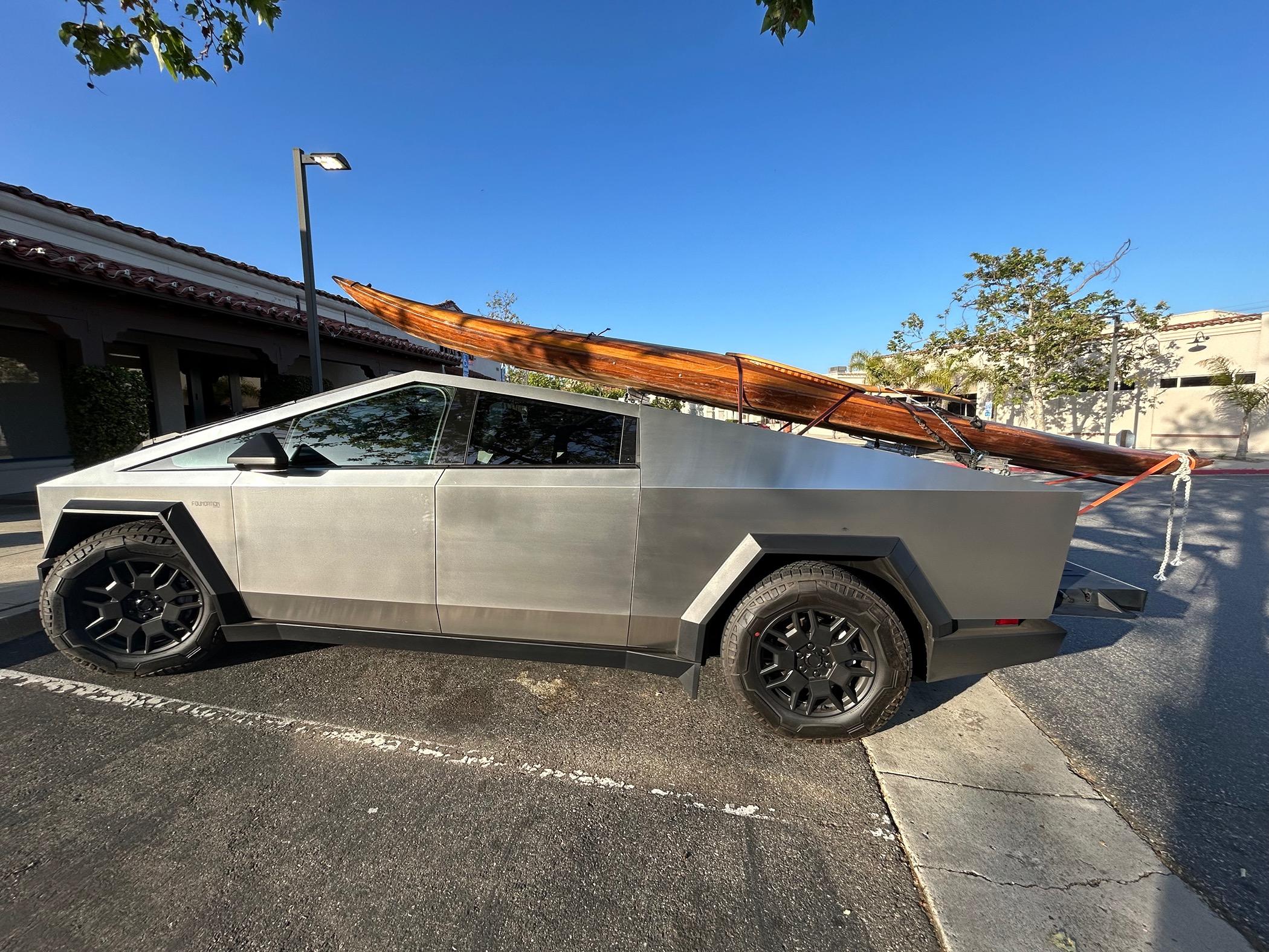 Tesla Cybertruck Needed a Roof Rack so I custom DIY made one (used for Kayak) IMG_3429
