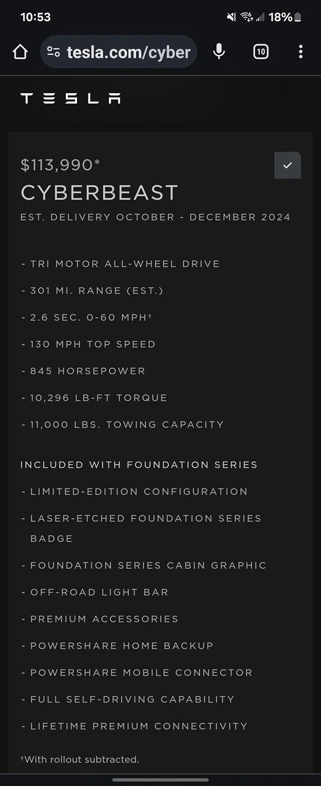 Tesla Cybertruck Price decreased when in Edit design page Screenshot_20240519_225310_Chrom