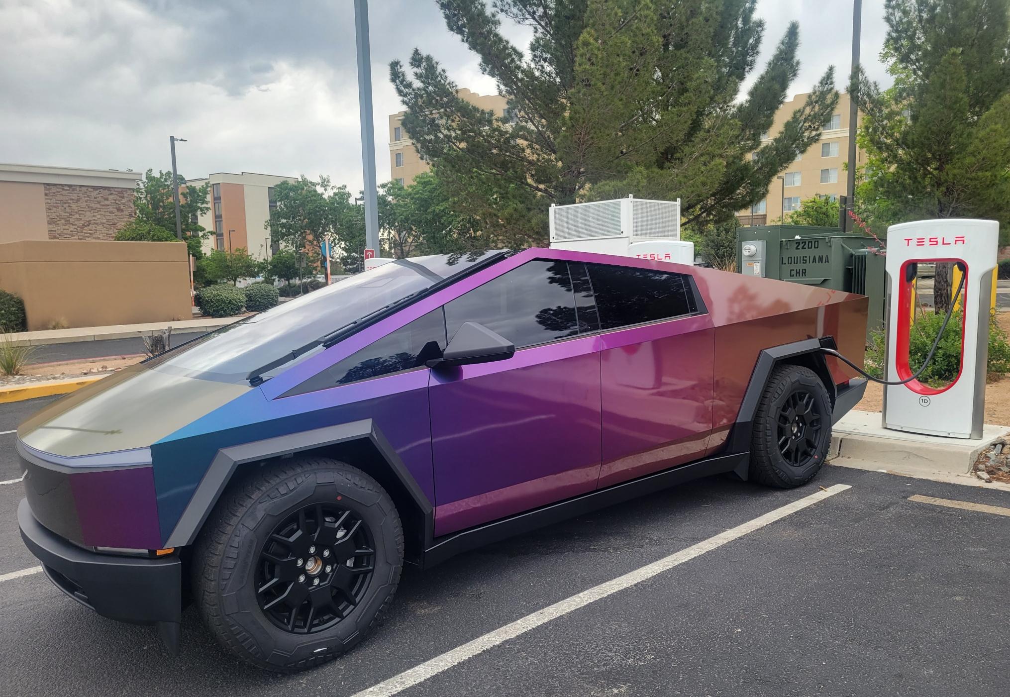 Tesla Cybertruck Wrapped in Inozetek Spectrum, tinted 20% and ceramic coated 20240520_181408