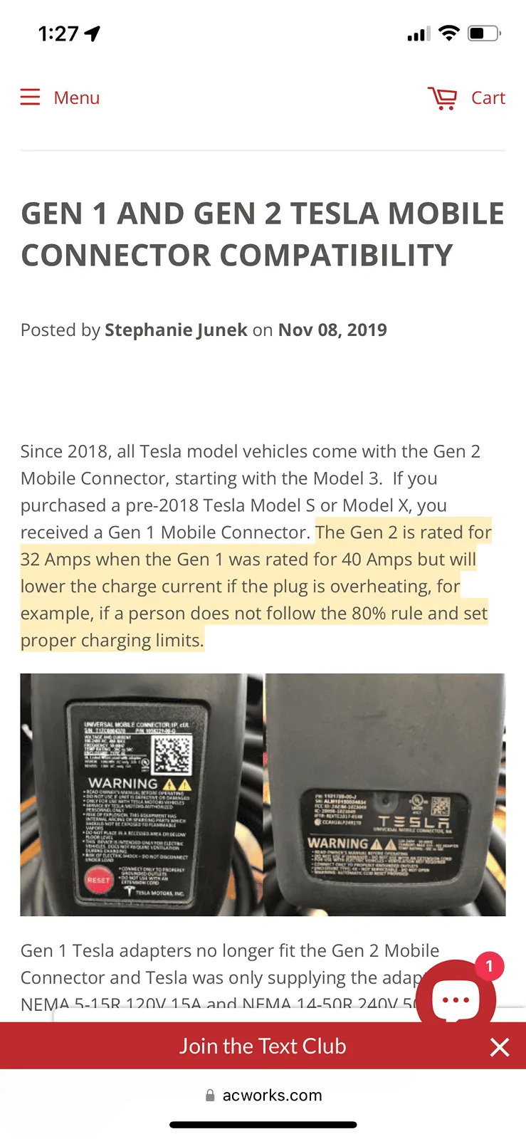 Tesla Cybertruck V1 vs V2 mobile connector When Cybertruck vehicle charging with Nema 14-50 outlet. IMG_5759