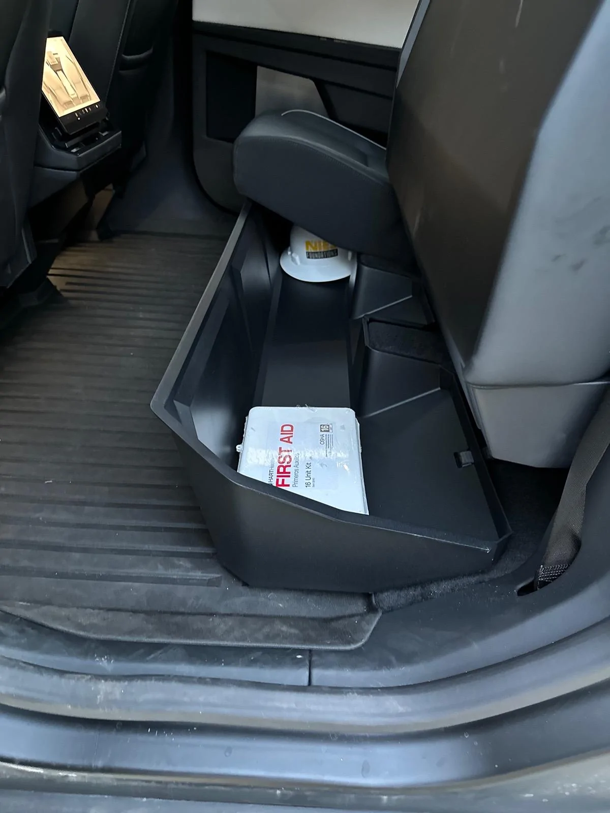 Tesla Cybertruck Tesla Underseat Storage Bin - Installed Photos & Review IMG_1745