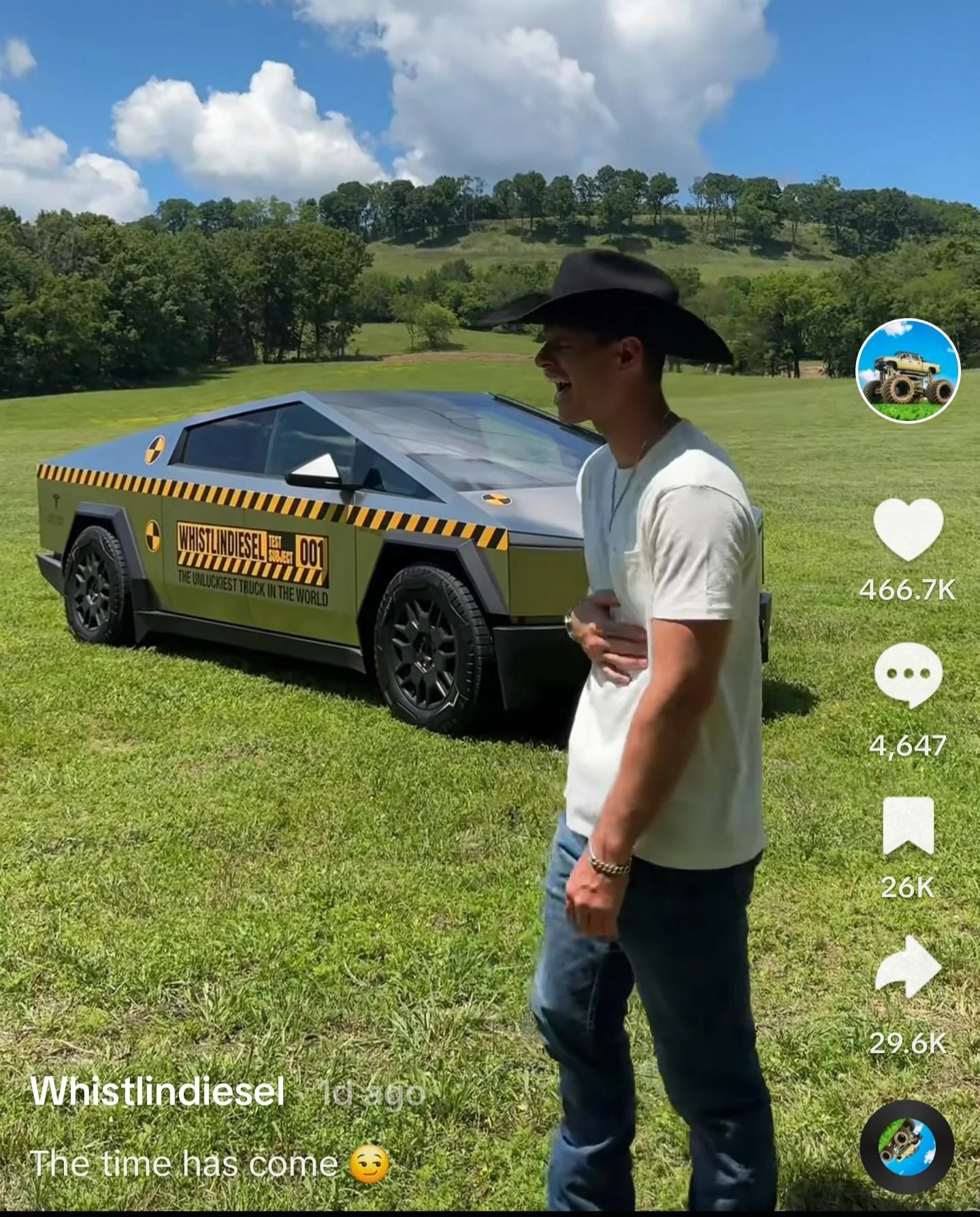 Tesla Cybertruck Whistlindiesel is about to do the ultimate Cybertruck test Screenshot_20240523_213025_TikTok