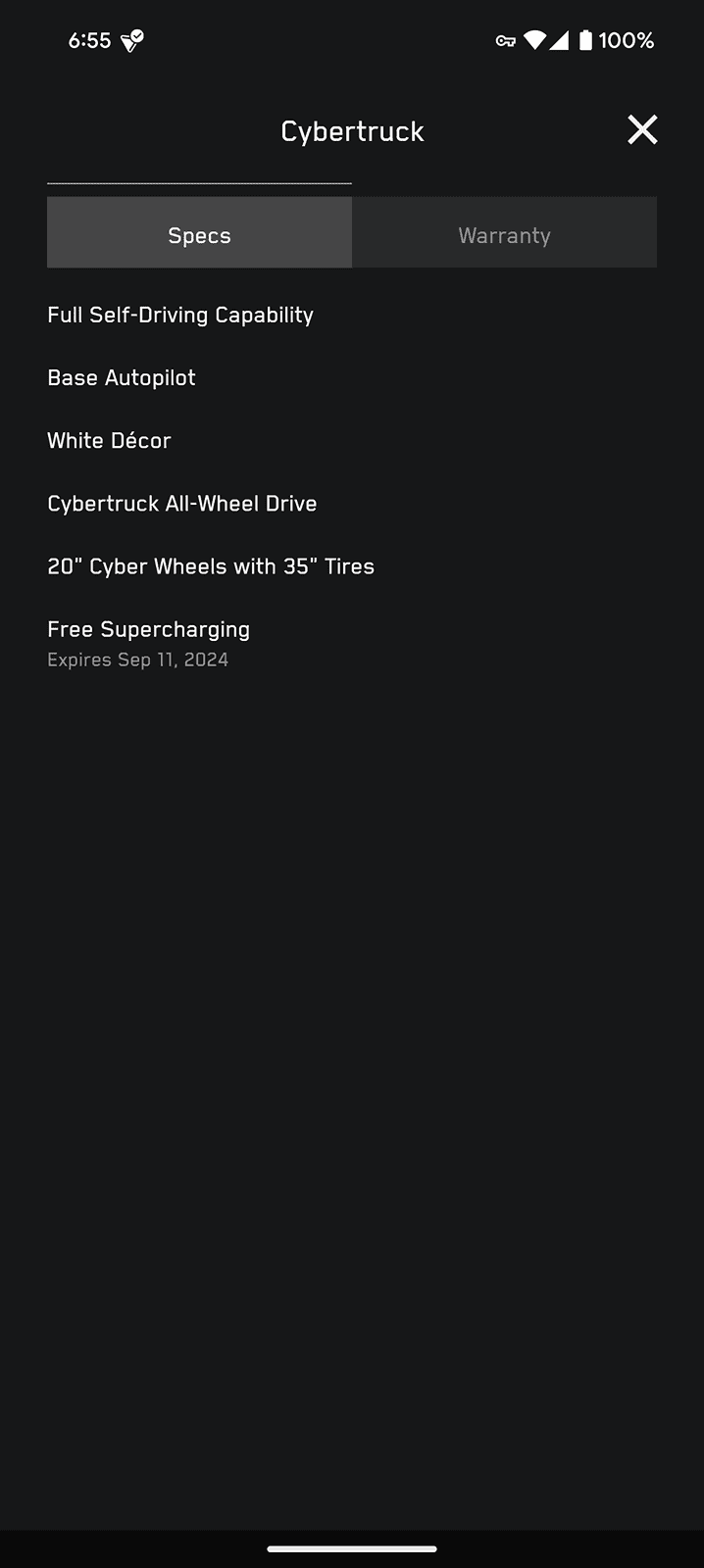 Tesla Cybertruck 6 months free charging, where is it? Screenshot_20240523-185503