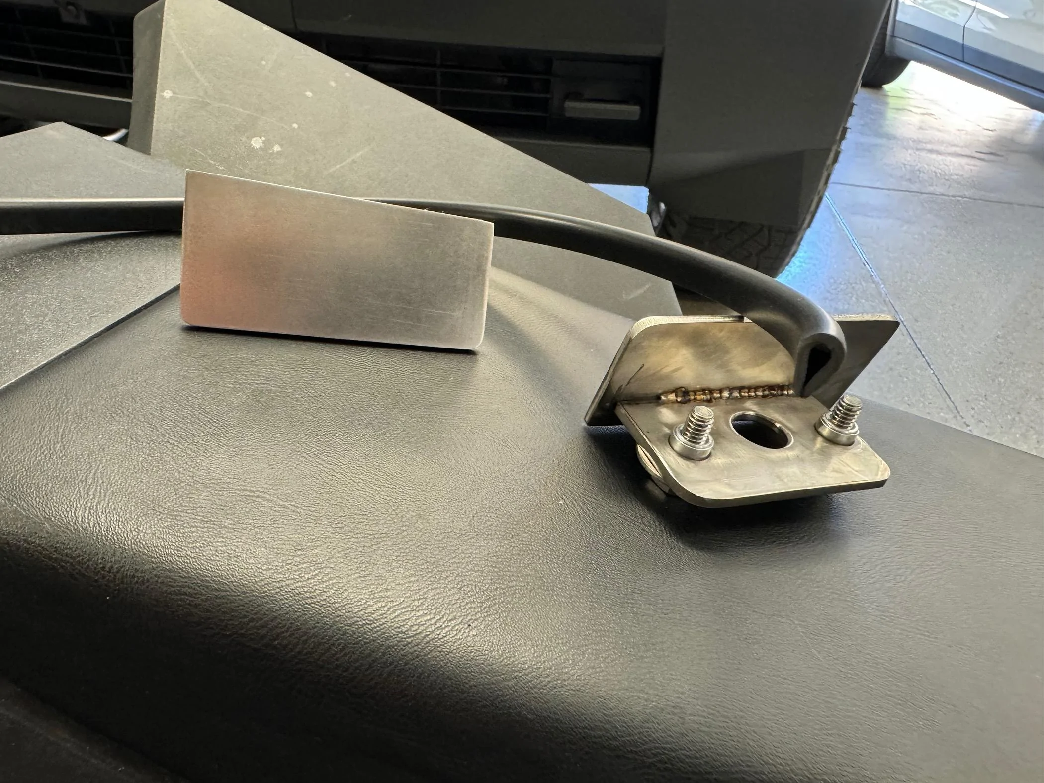 Tesla Cybertruck Side Mirror Delete Kit installed from CYBERTRUCKco today IMG_0276