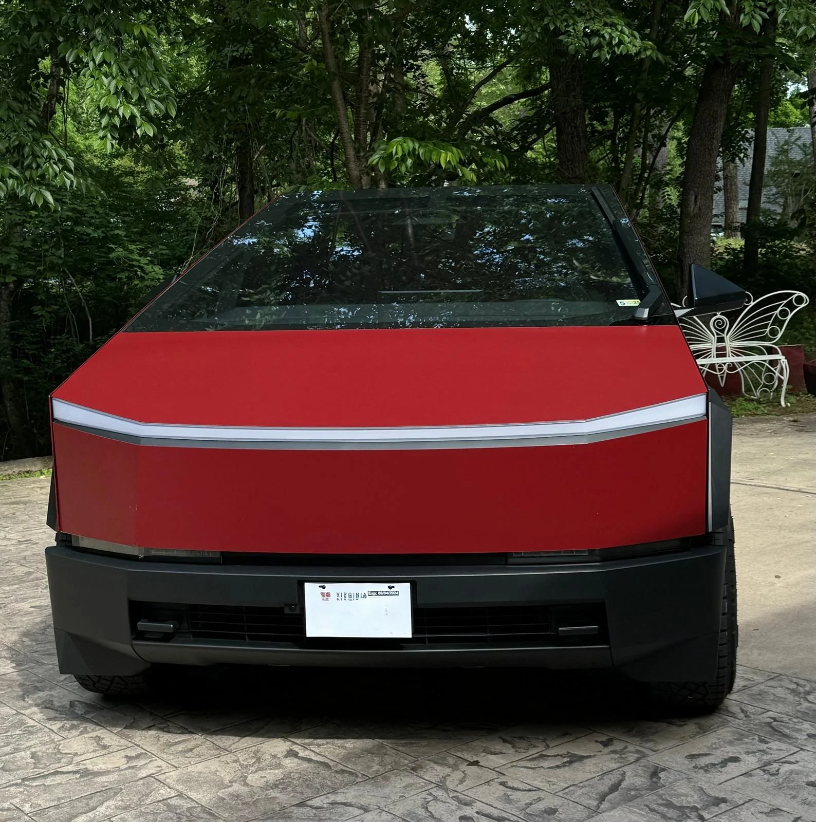 Tesla Cybertruck TSportline DIY Cybertruck Wrap Experience & Results: 3M Satin Vampire Red SP273 IMG_6316