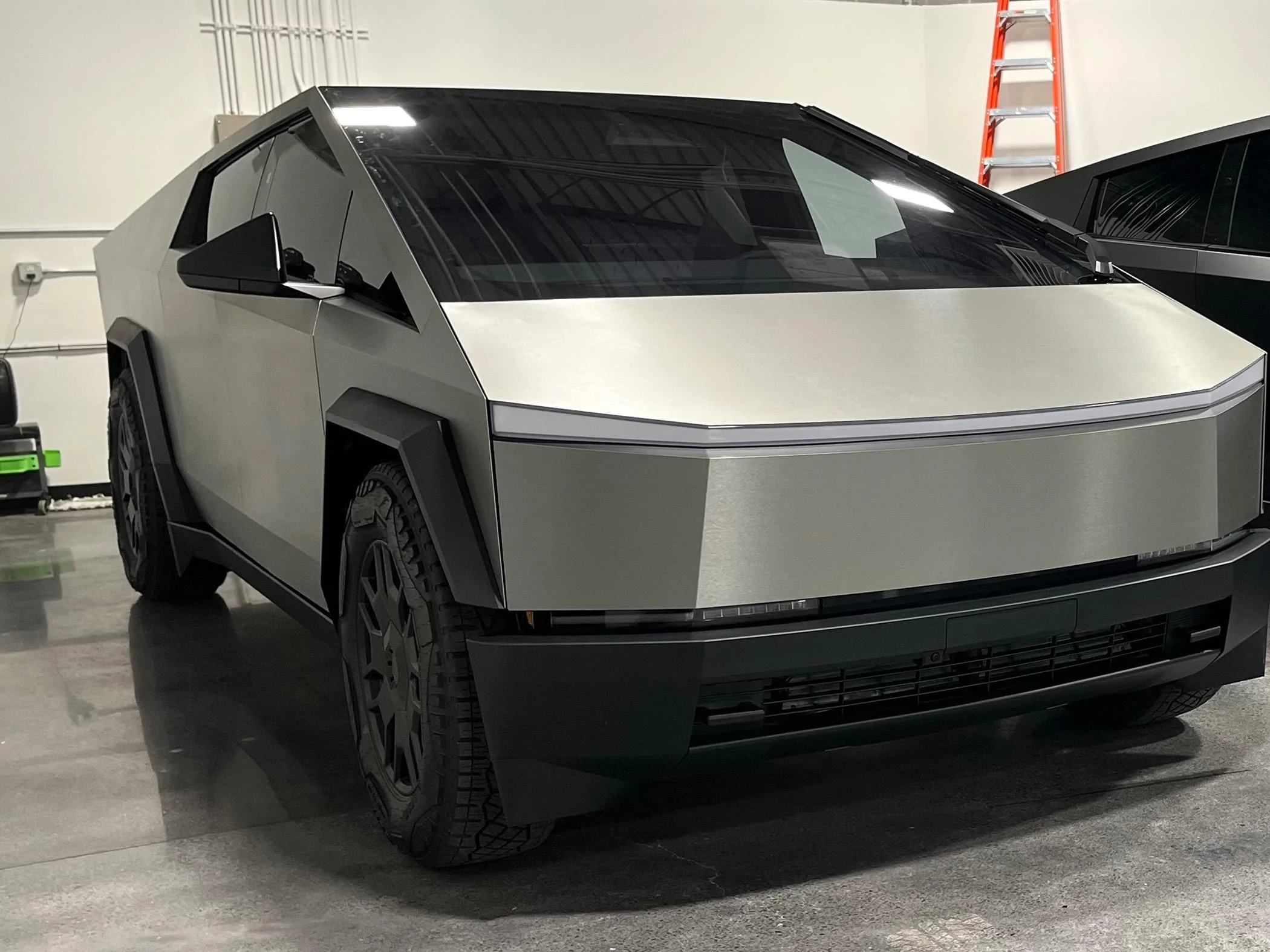 Tesla Cybertruck Brushed Steel Wrap (Avery) IMG_6552