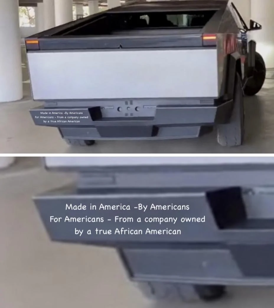 Tesla Cybertruck Bumper sticker - is it acceptable? CDFA8D34-A92C-4528-BFF5-F5B49462D791