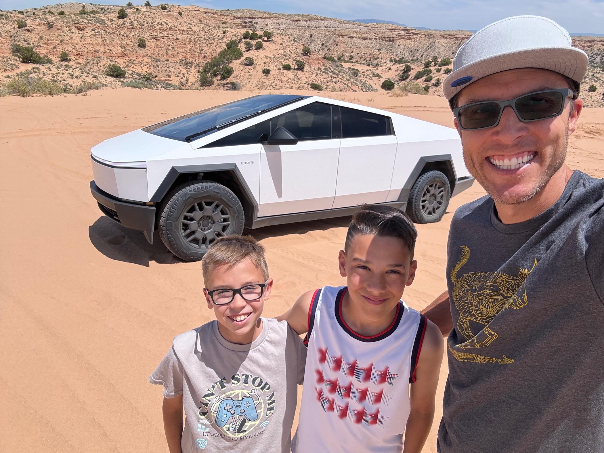 Tesla Cybertruck Off Roading the CT in deep sand (Albuquerque’s west side) IMG_0281