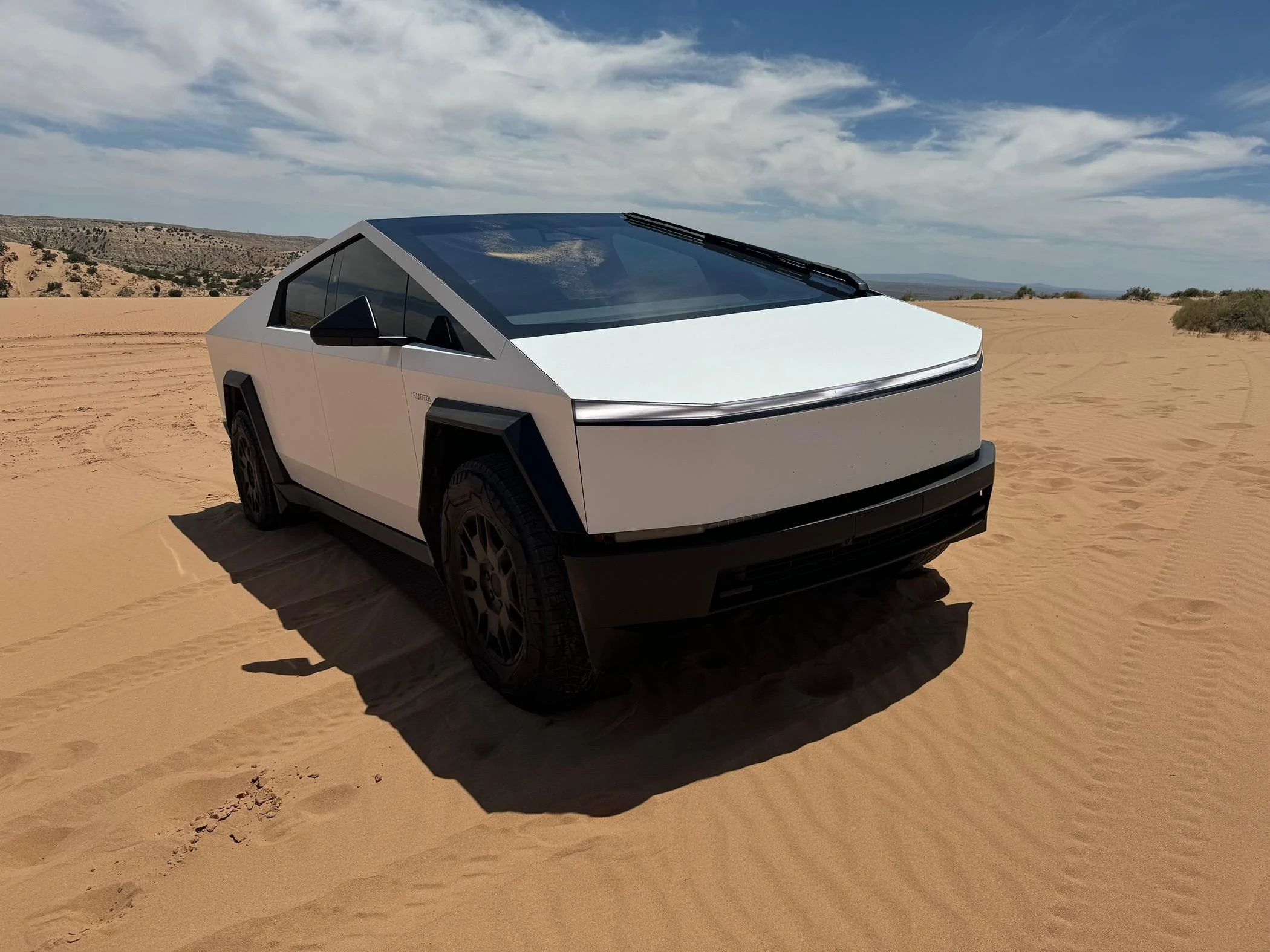 Tesla Cybertruck Off Roading the CT in deep sand (Albuquerque’s west side) IMG_0284