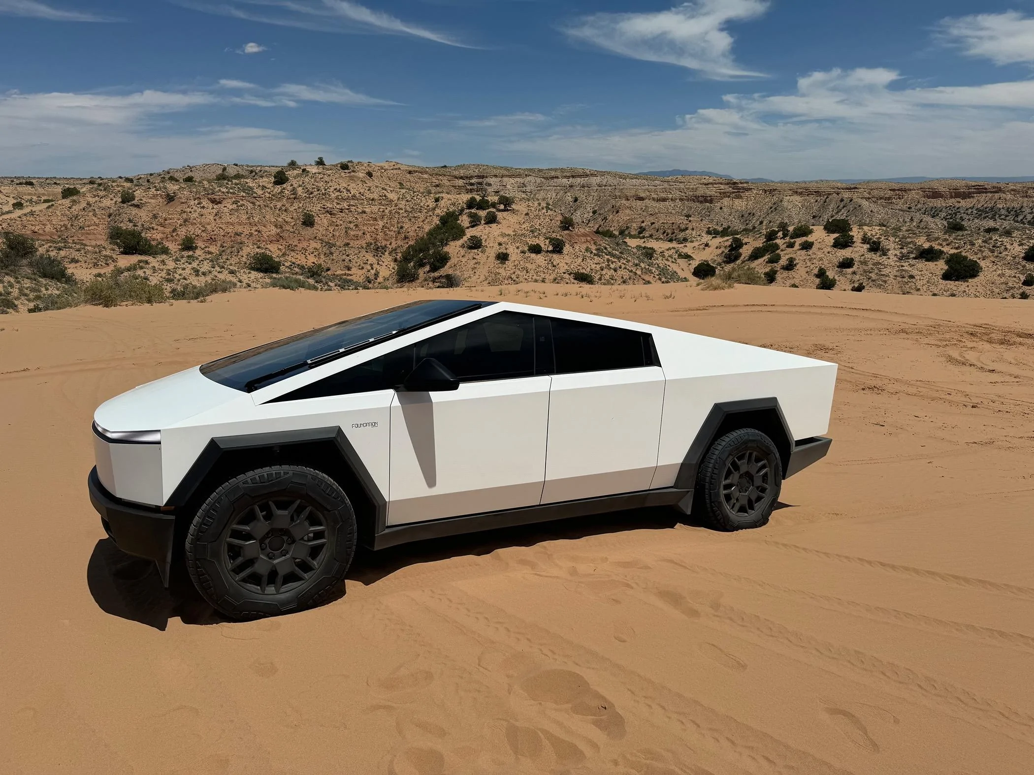Tesla Cybertruck Off Roading the CT in deep sand (Albuquerque’s west side) IMG_0282