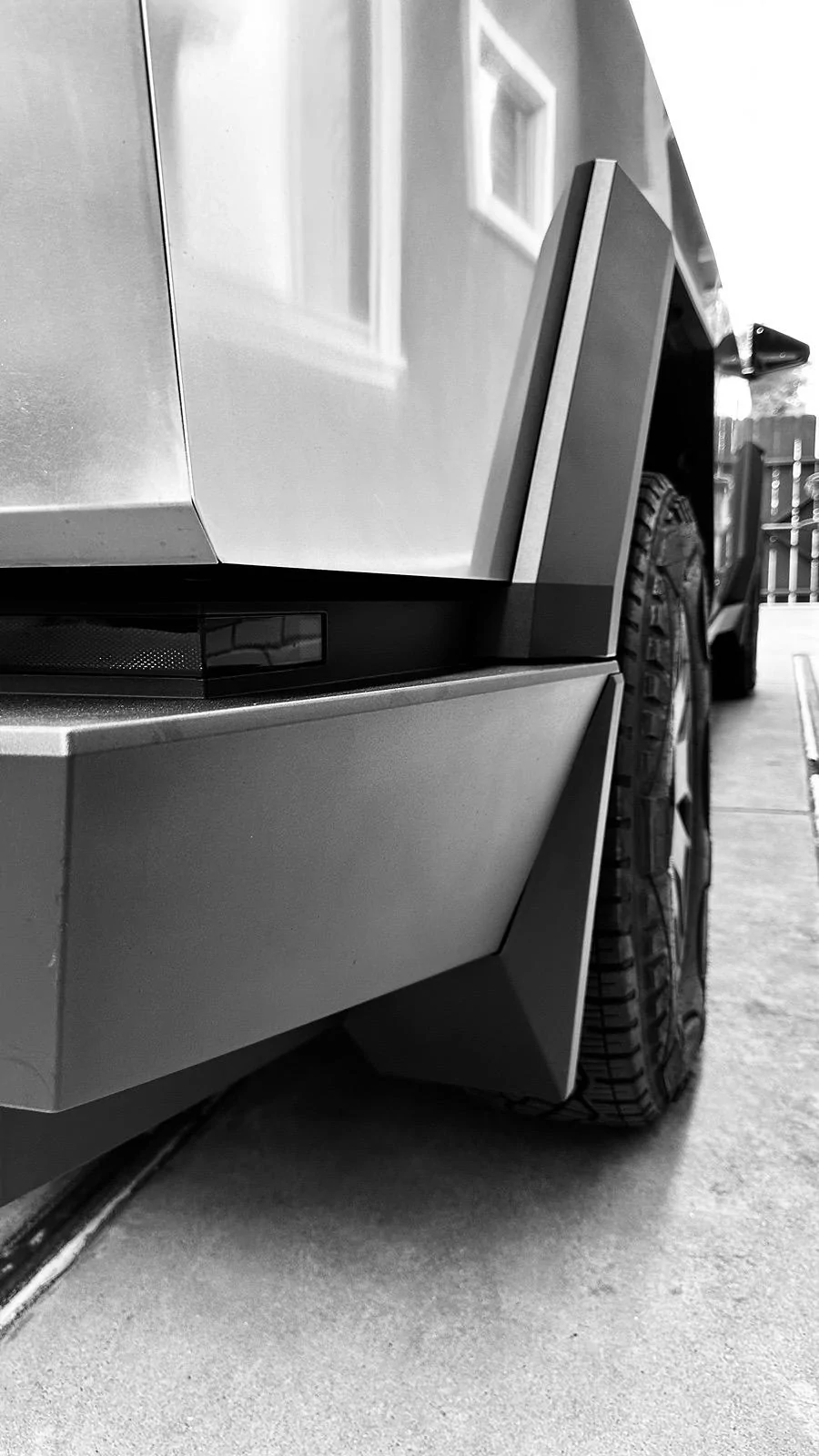 Tesla Cybertruck Mud Flaps Installed on Cybertruck - First Photos IMG_6237