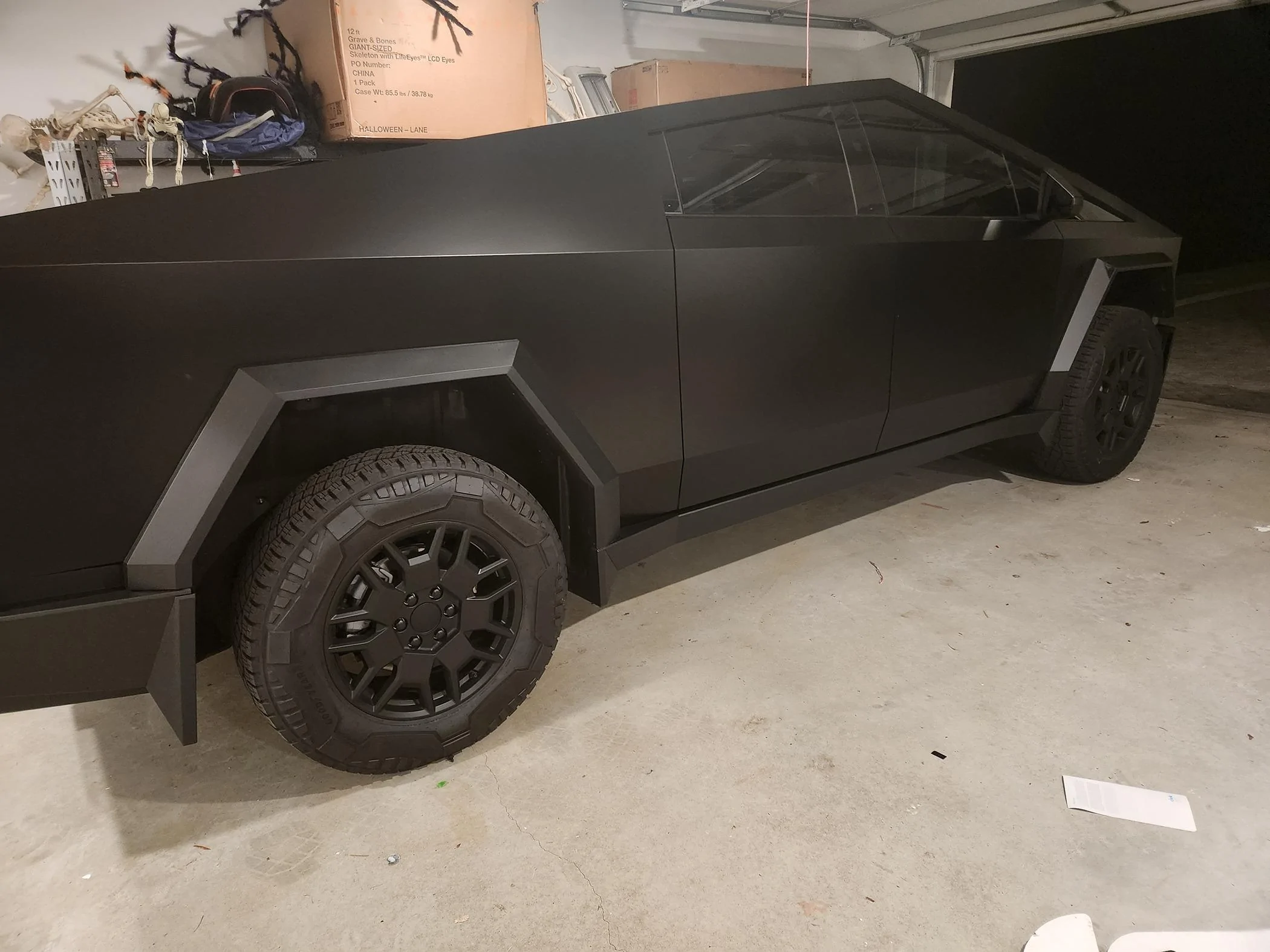 Tesla Cybertruck Mud Flaps Installed on Cybertruck - First Photos 20240522_234209