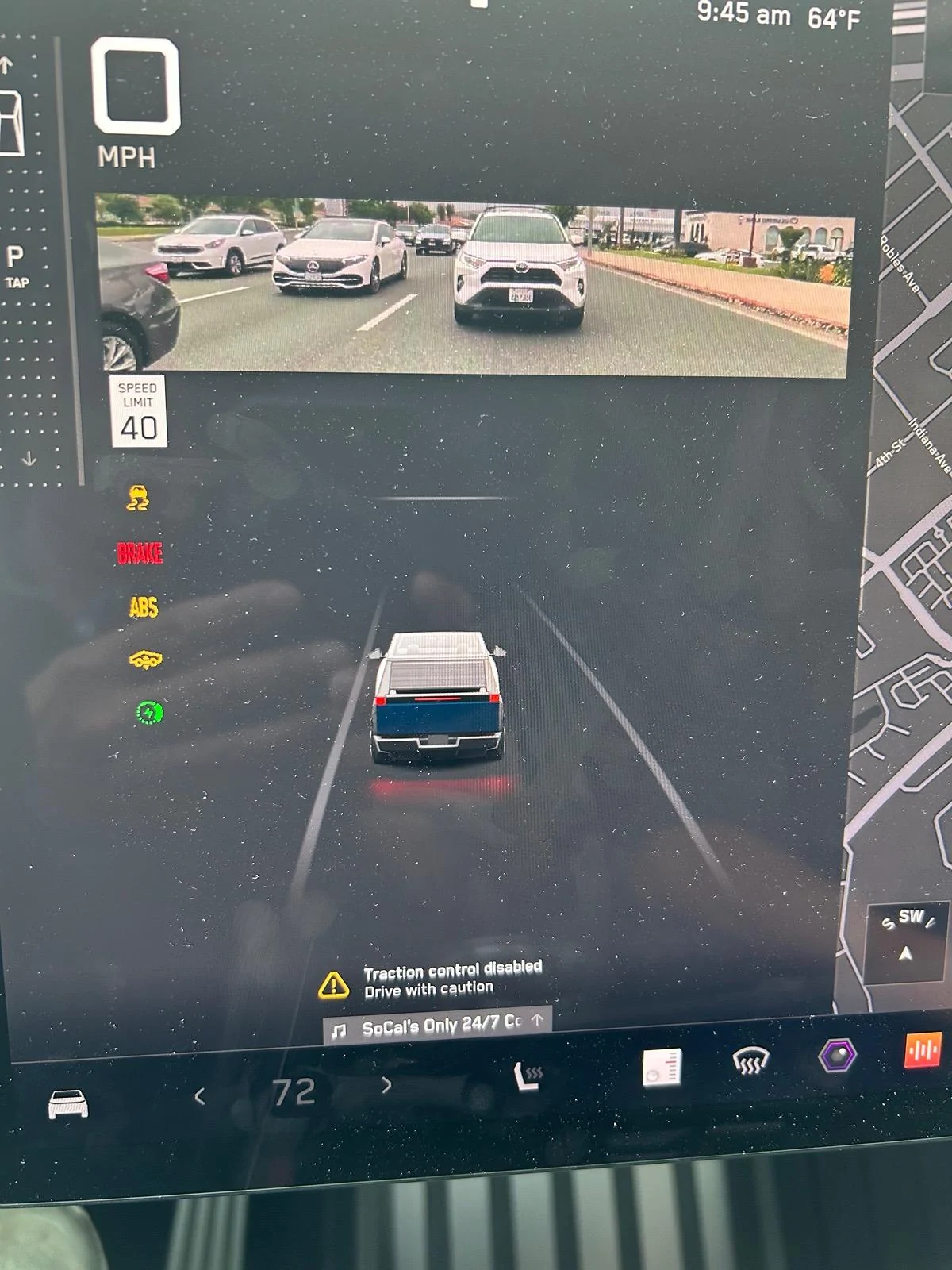 Tesla Cybertruck Multiple warning lights and brake hold not working IMG_0995