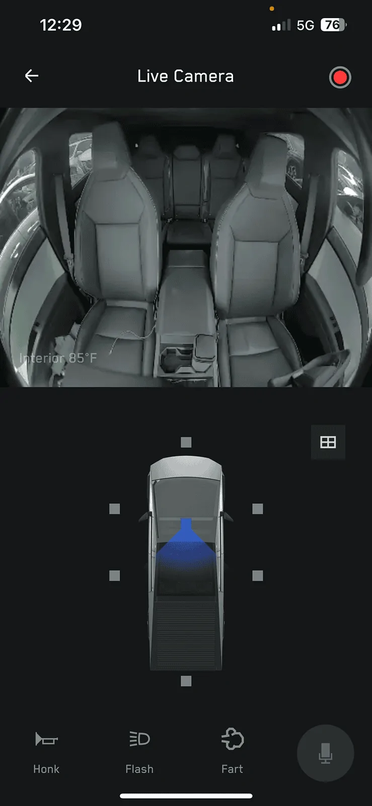 Tesla Cybertruck 3D print mount for Uniden radar detector IMG_5672