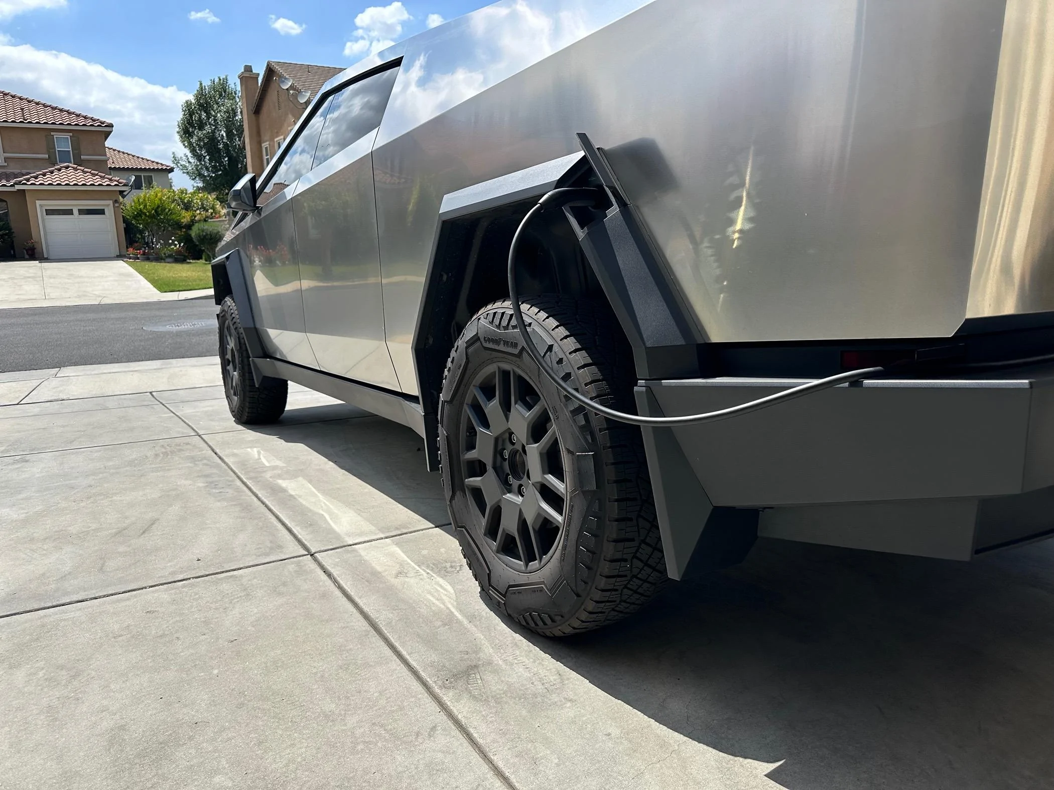 Tesla Cybertruck Mud flaps install DIY video IMG_6693