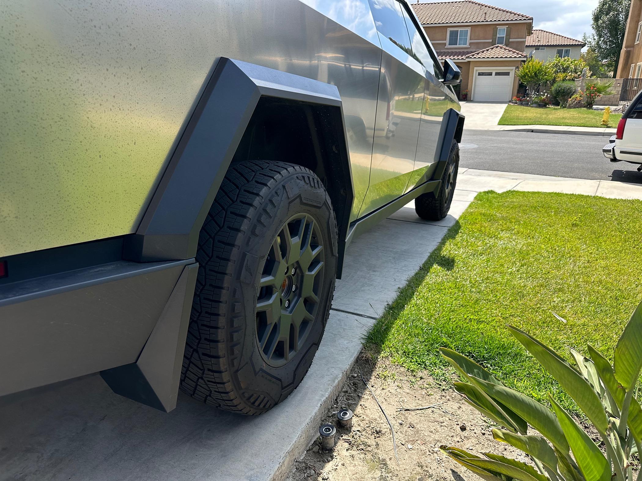 Tesla Cybertruck Mud flaps install DIY video IMG_6694