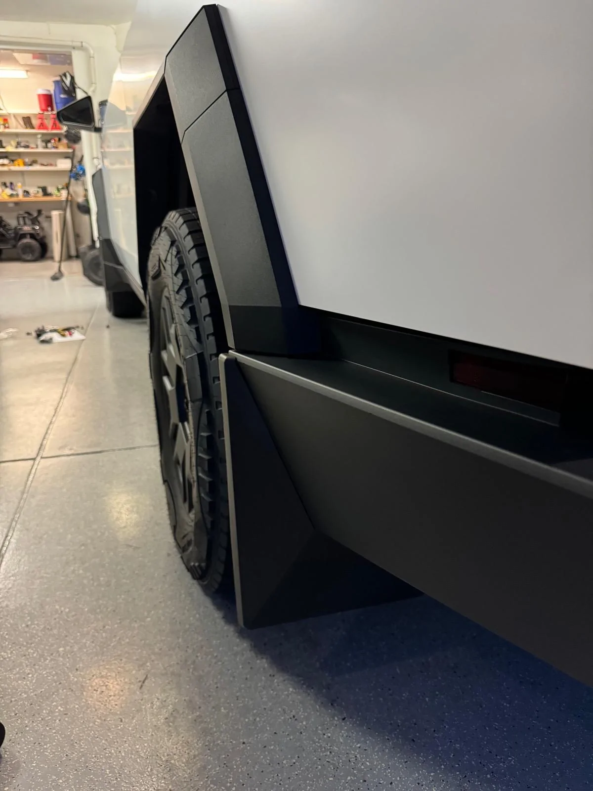 Tesla Cybertruck Mud flaps install DIY video IMG_0308